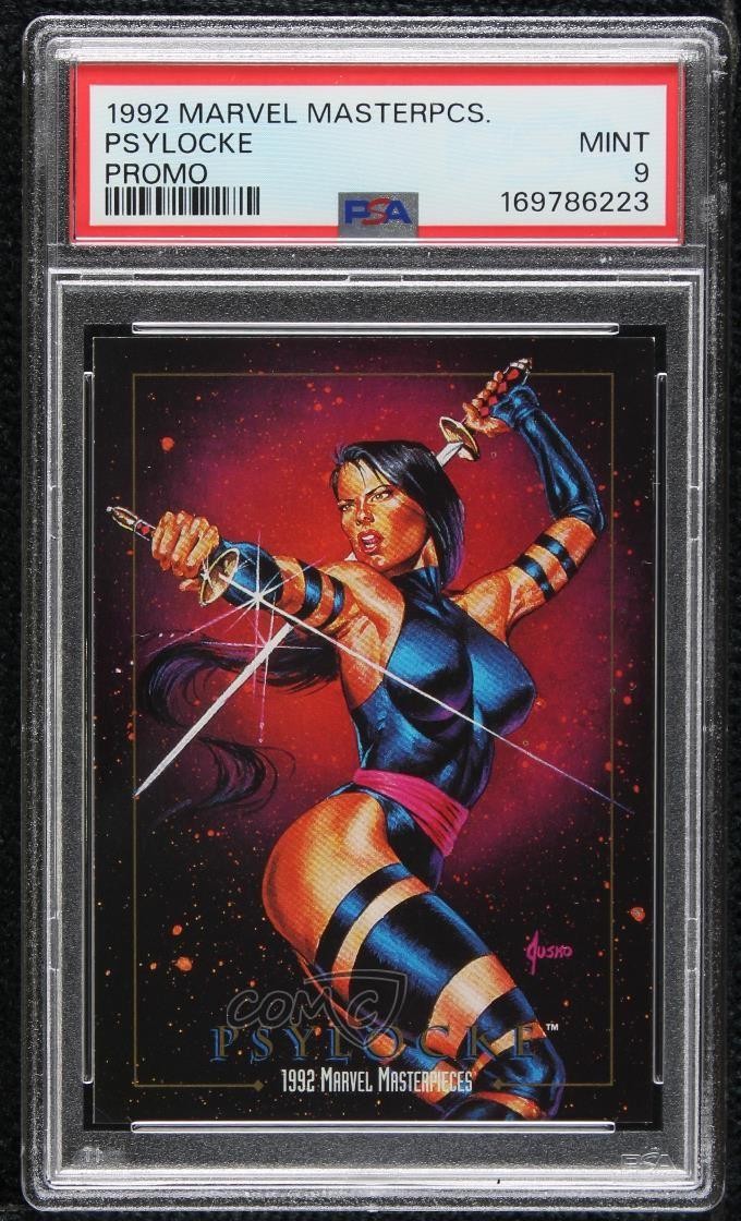 1992 SkyBox Marvel Masterpieces Promos Psylocke PSA 9 MINT qy4