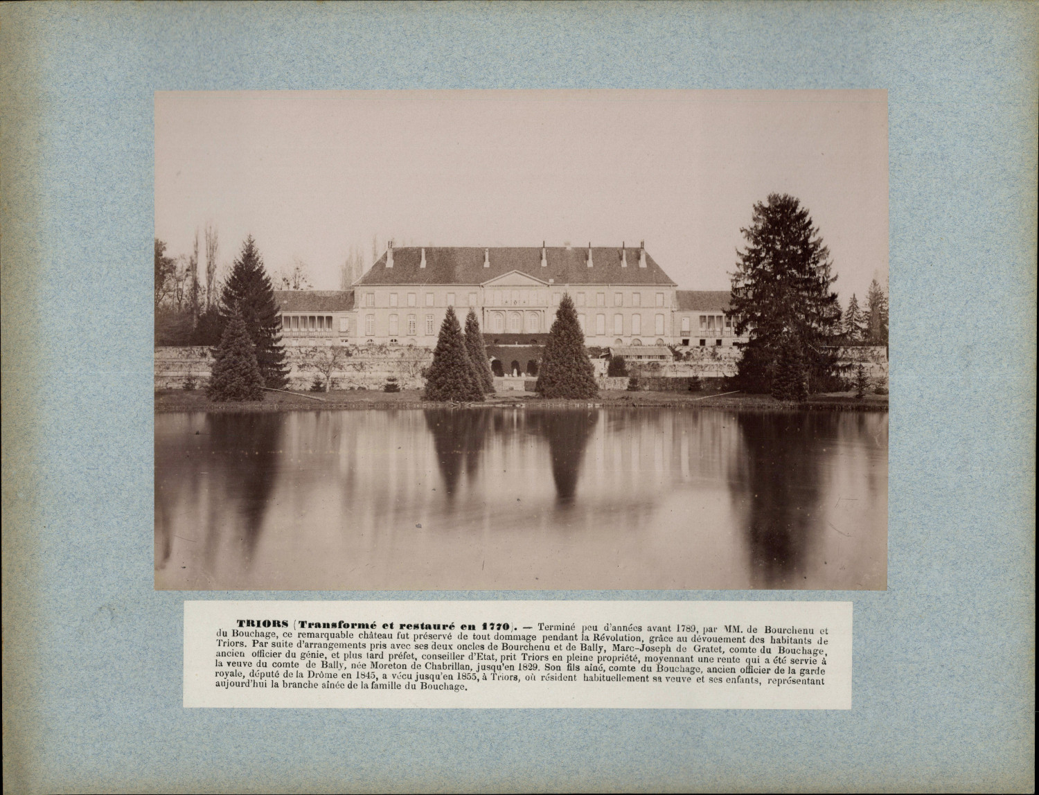 France, Triors, Le Château vintage print print print d'era 32x24.5 Ci