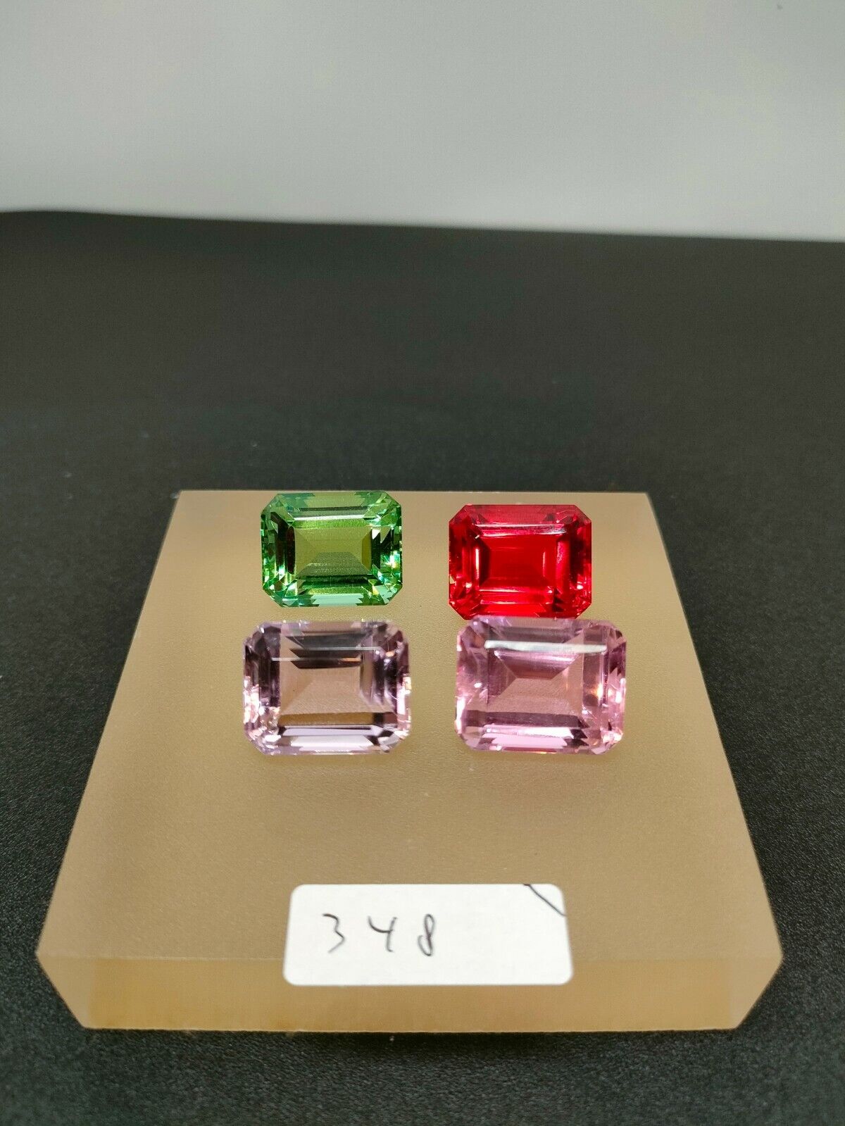 Andara Crystal Square Cutting 25mm 4pc in 4 color (348)