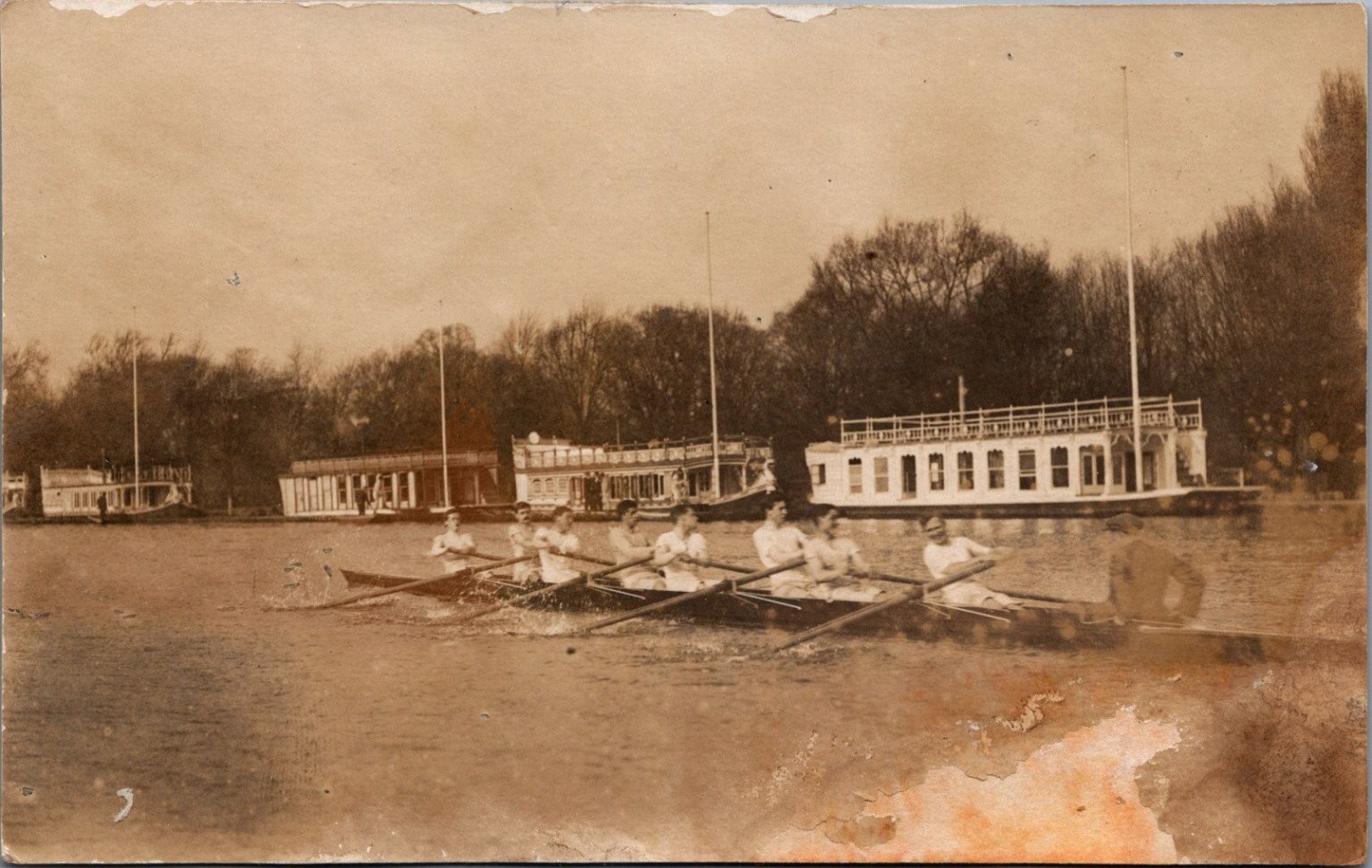 Oxford University Rowing Crew & College Barges RPPC George Davis