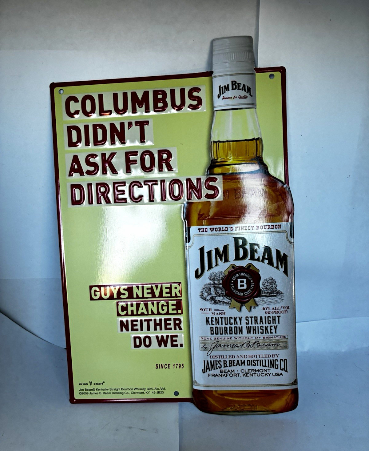 Jim Beam Metal Sign \