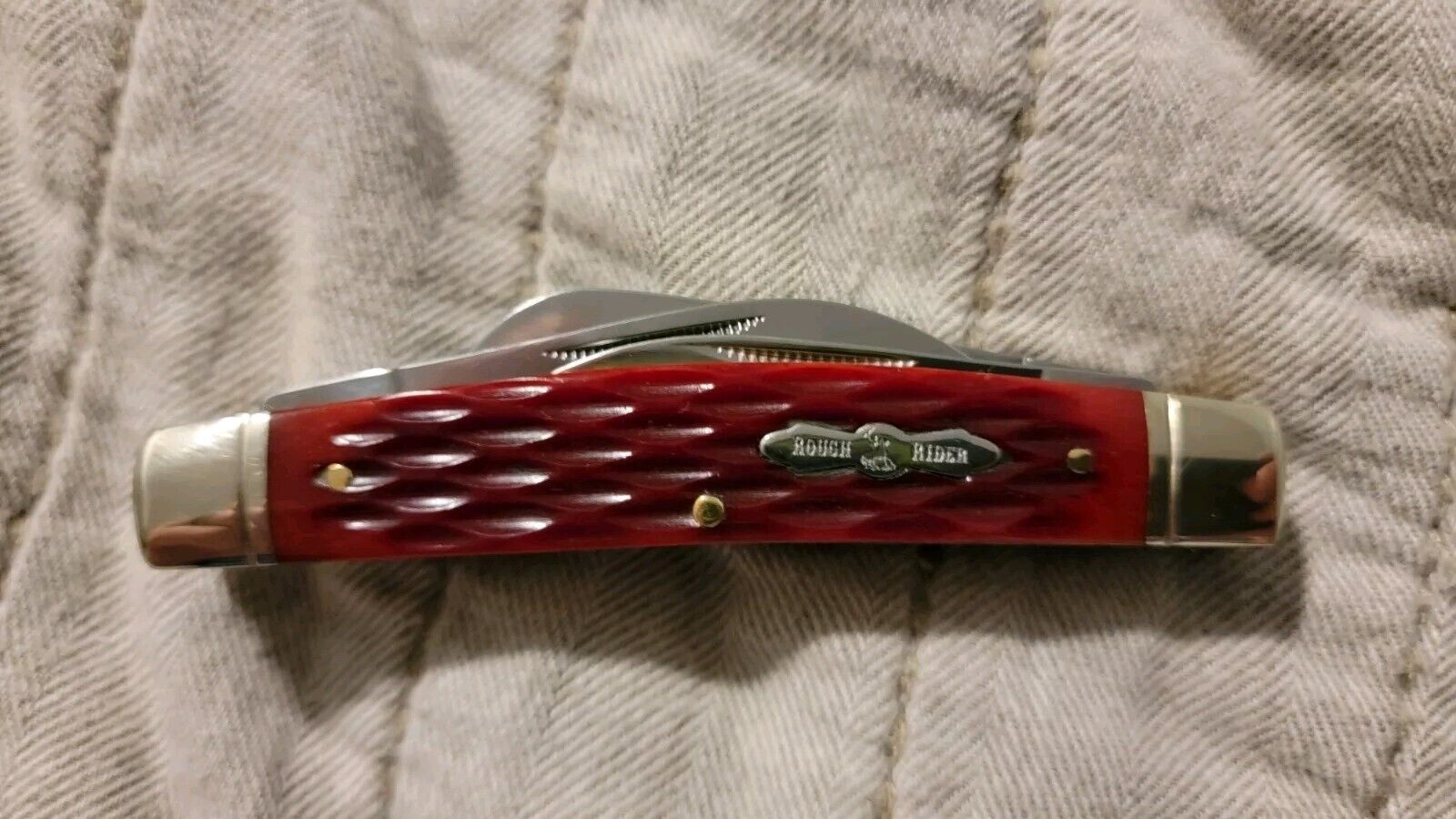 Rough Rider Knife - Large Congress Jigged Red Bone  - RR294 - Rare 🔥🔥