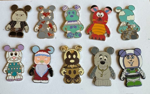 Disney Pin Vinylmation Lot of 10 Crossroads Dog Buzz Nightmare Easter Bones Han