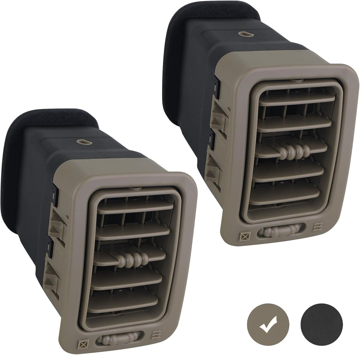 Dash A/C Air Vent Passenger Side (Tan) Compatible with 1999-2007 Chevrolet Chevy