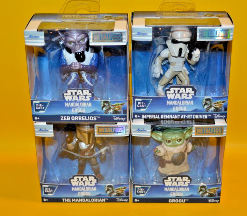 JADA Star Wars Mandalorian and Grogu Die-Cast METALFIGS Complete Set Of 4 NEW