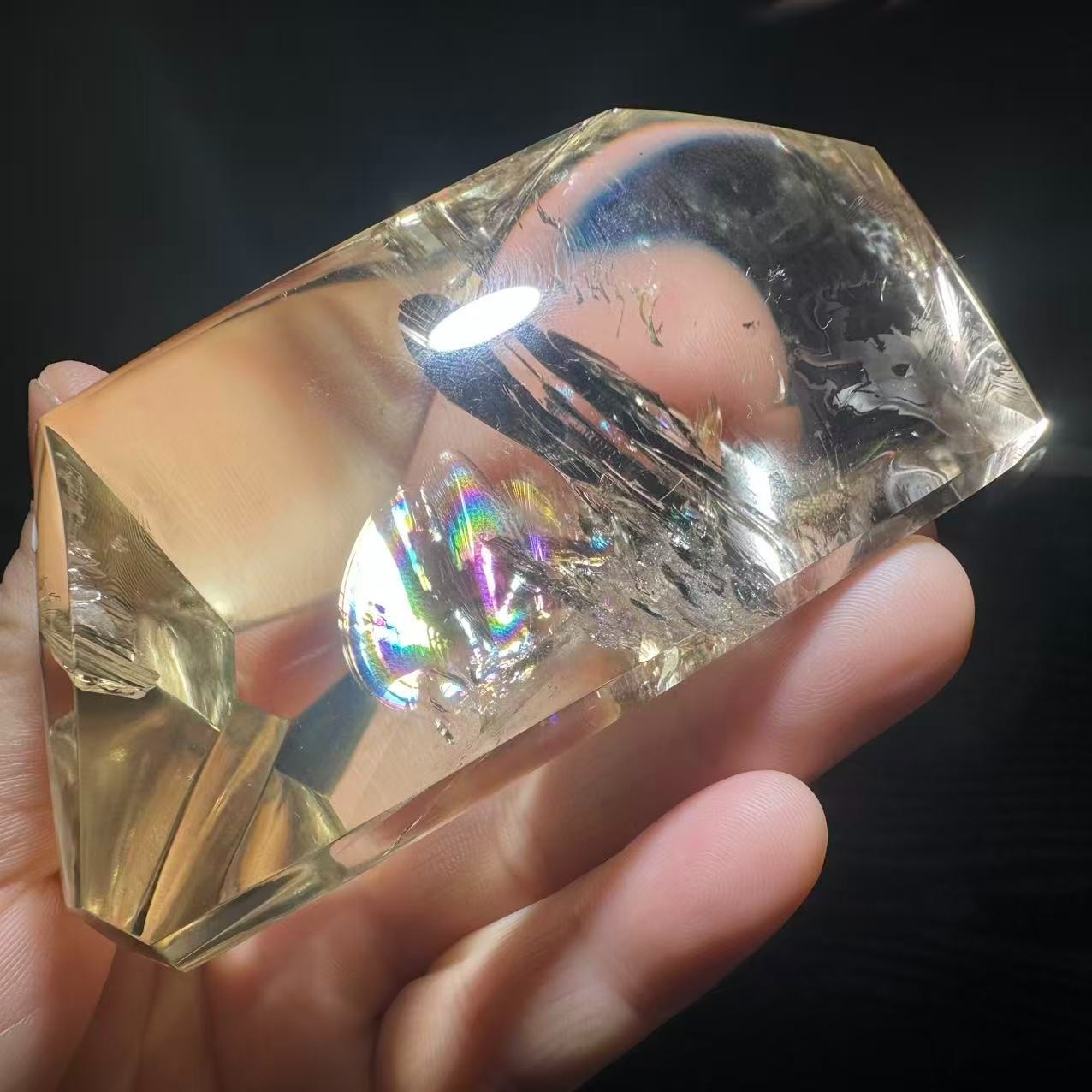 246g Natural Citrine Quartz Freeform Energy Crystal Reiki Healing Decor