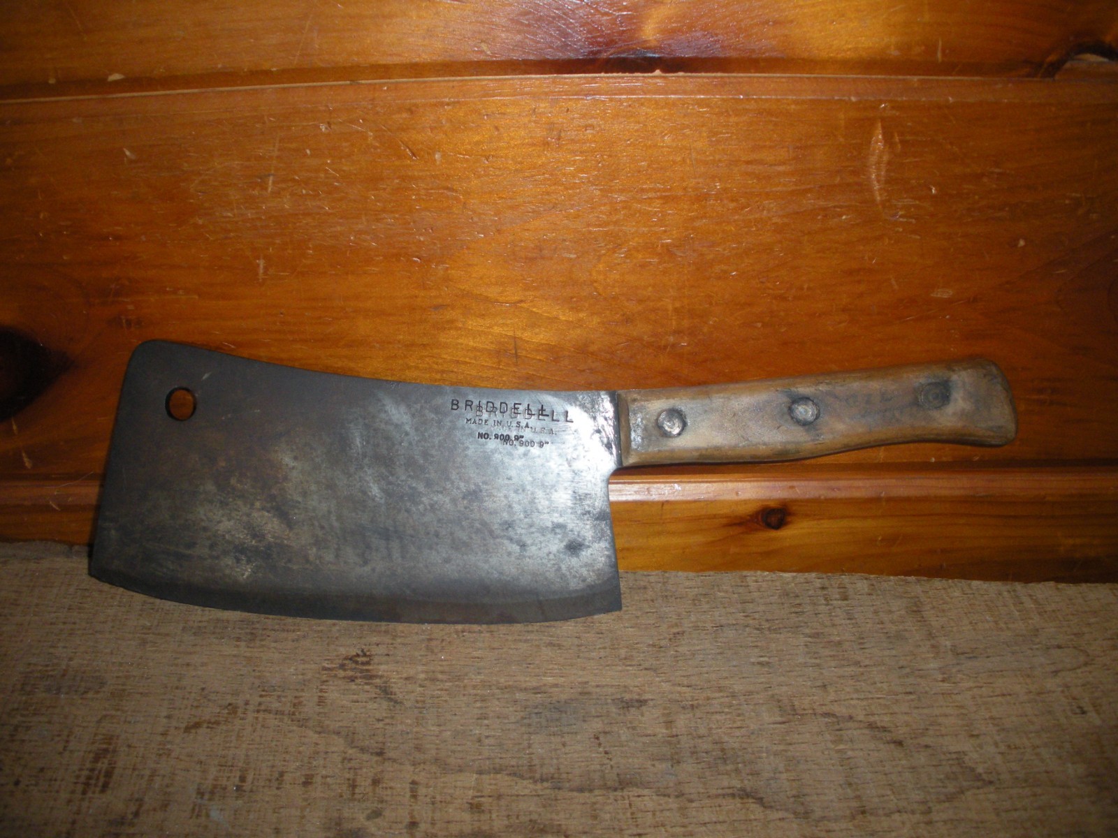 Vintage Briddell No 900 Meat Cleaver 9\