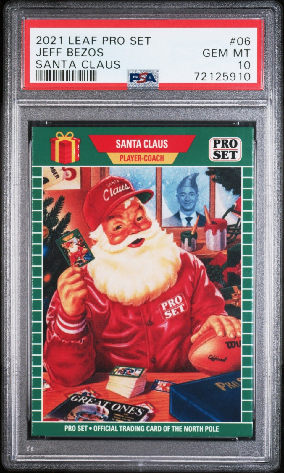 2021 Leaf Pro #06 Santa Claus and Jeff Bezos PSA 10 GEM MINT 