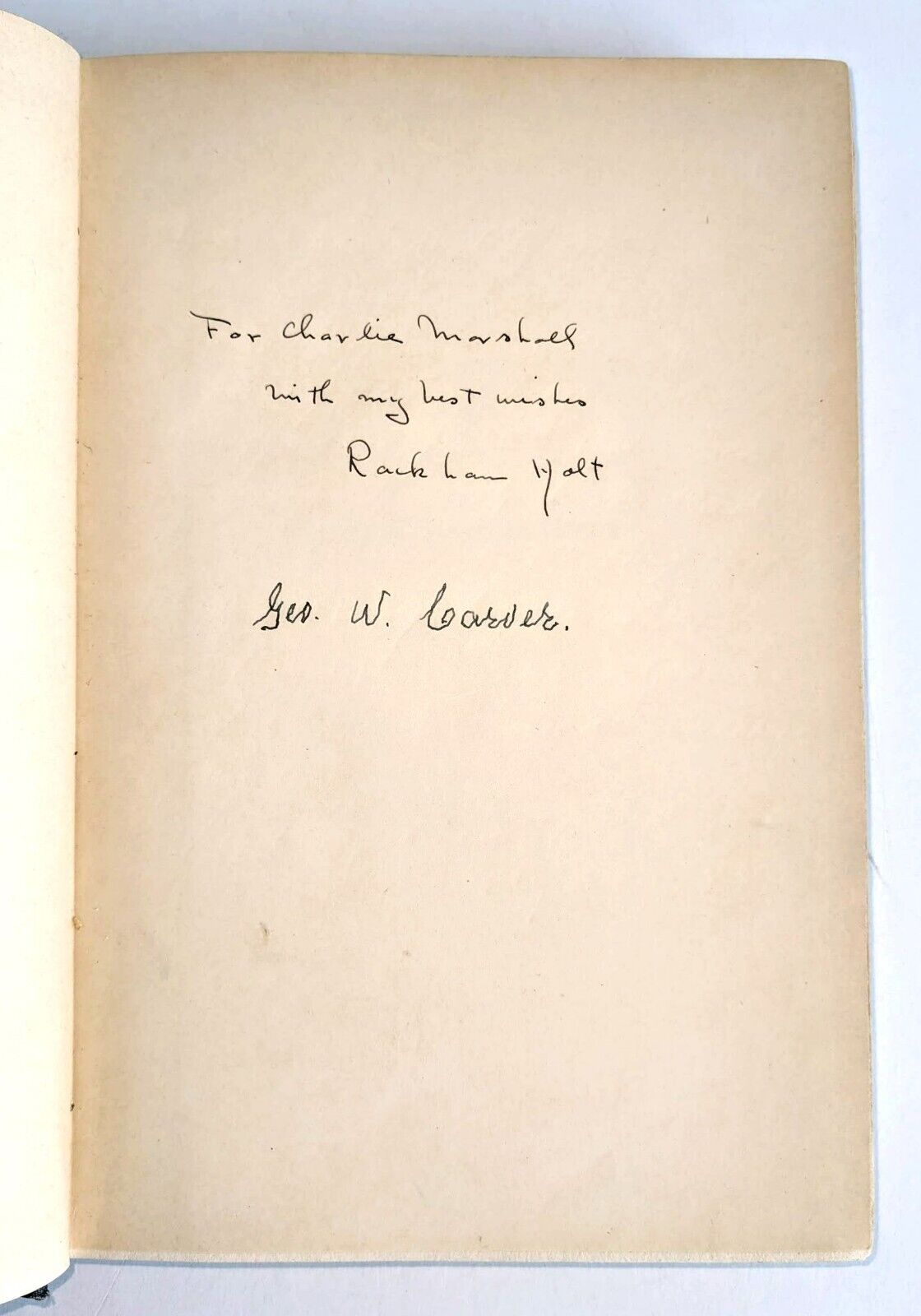 GEORGE WASHINGTON CARVER Biography SIGNED by GEORGE W CARVER and the AUTHOR 1943