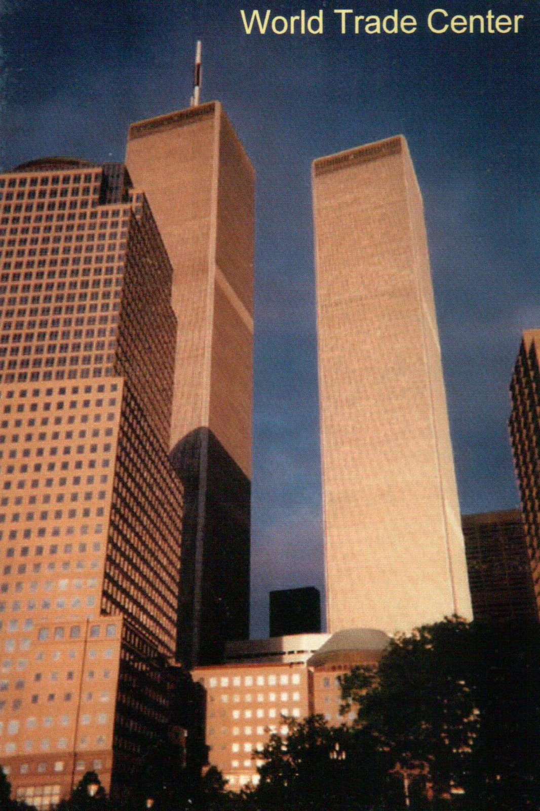 World Trade Center, Twin Towers, New York City, NY, Lower Manhattan --- Postcard