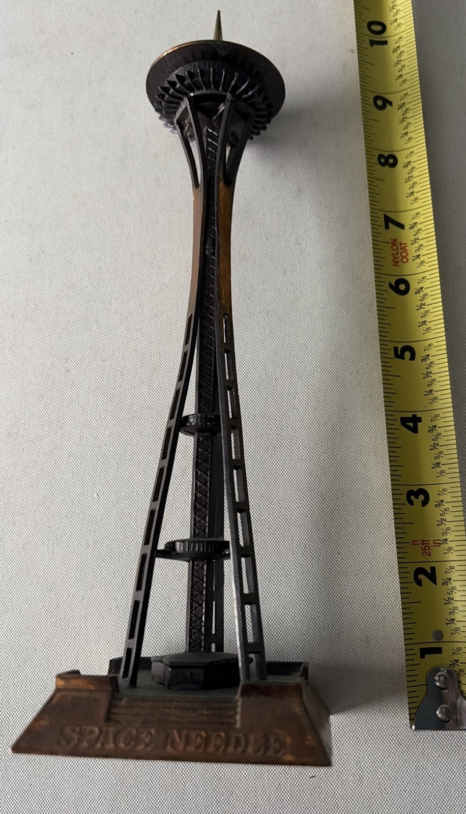Vintage Jumbo Seattle Space Needle Metal Souvenir Statue Tower Replica 10