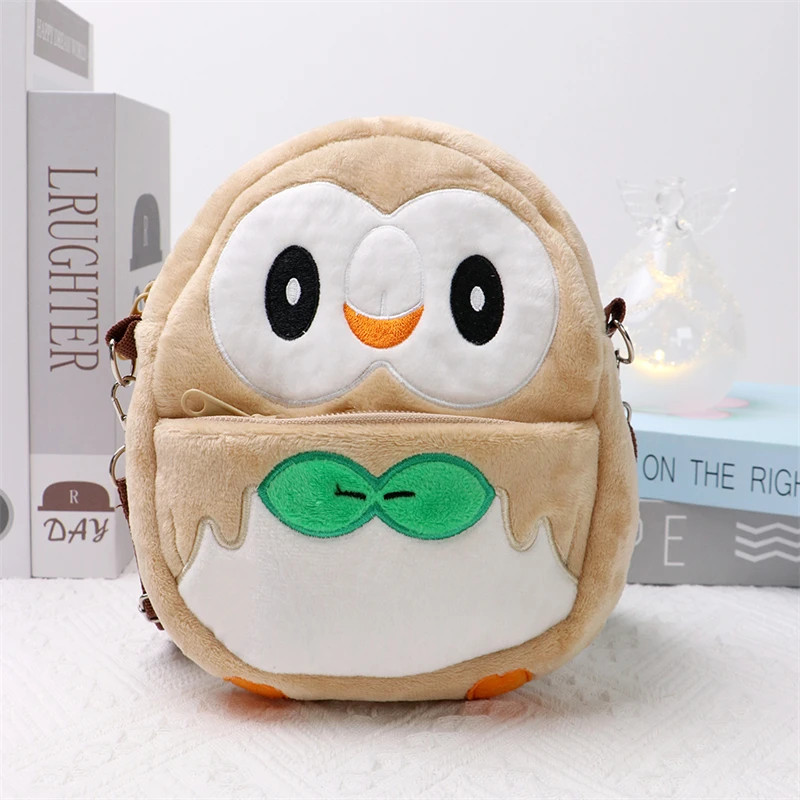 Rowlet Shoulder Bag Kawaii Plush Crossbody Soft Anime Bag mini essentials bag