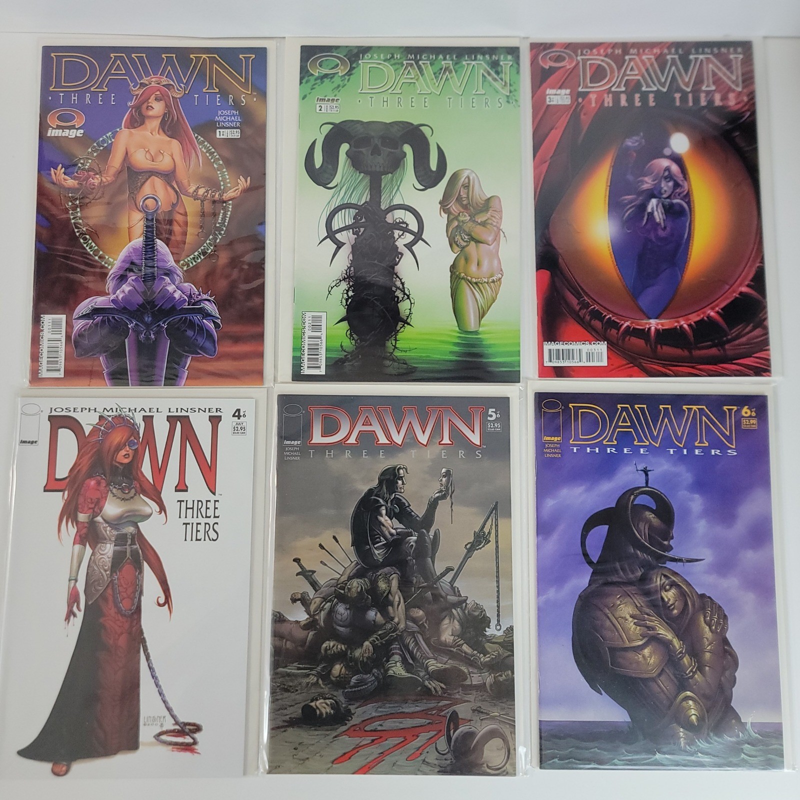 Dawn Three Tiers #1-6 Complete Set Image Comics Joseph Michael Linsner (2003)