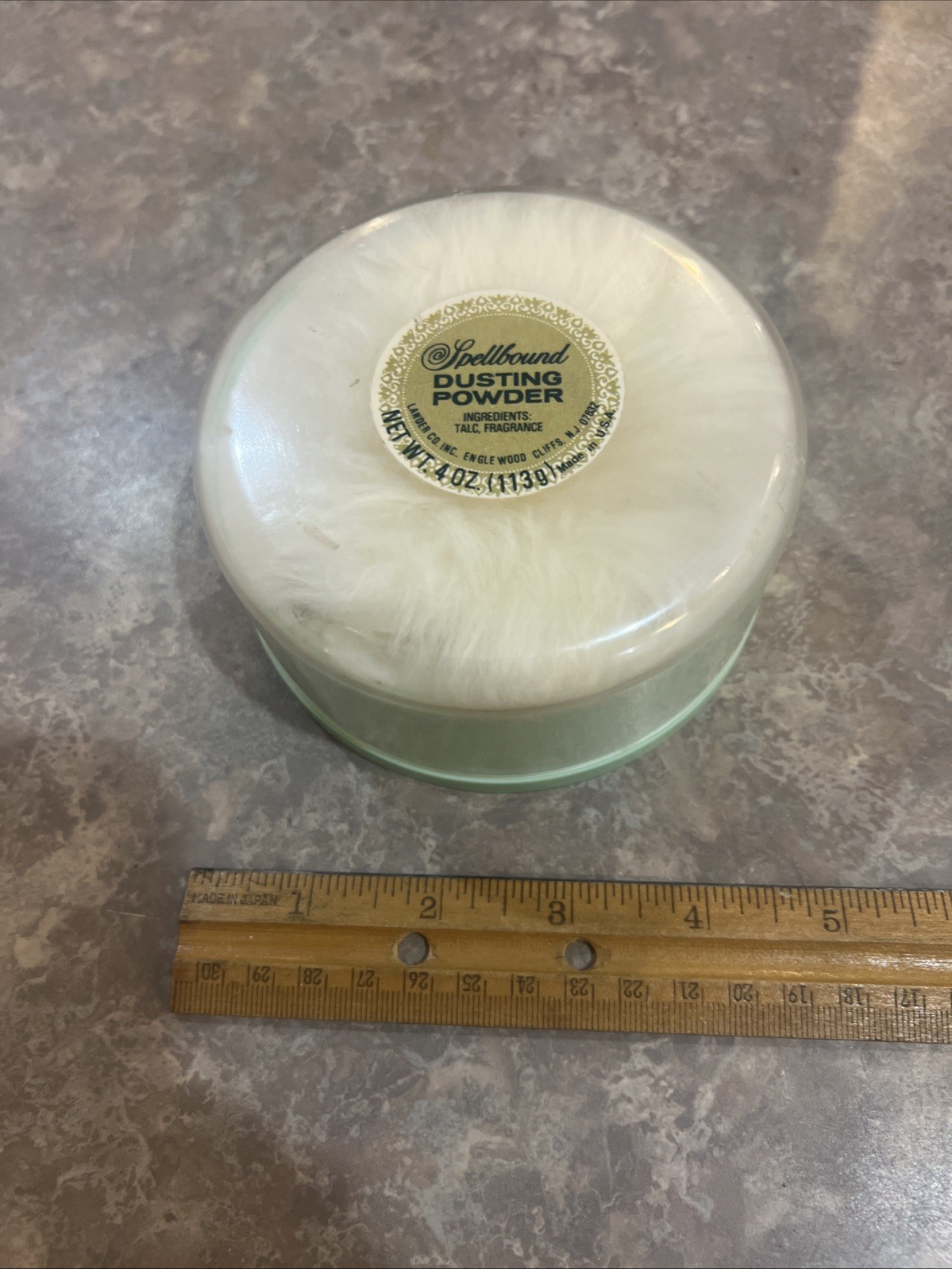 Vintage Lander Co Spellbound dusting powder, Full, Puff, Smells Like Grandma