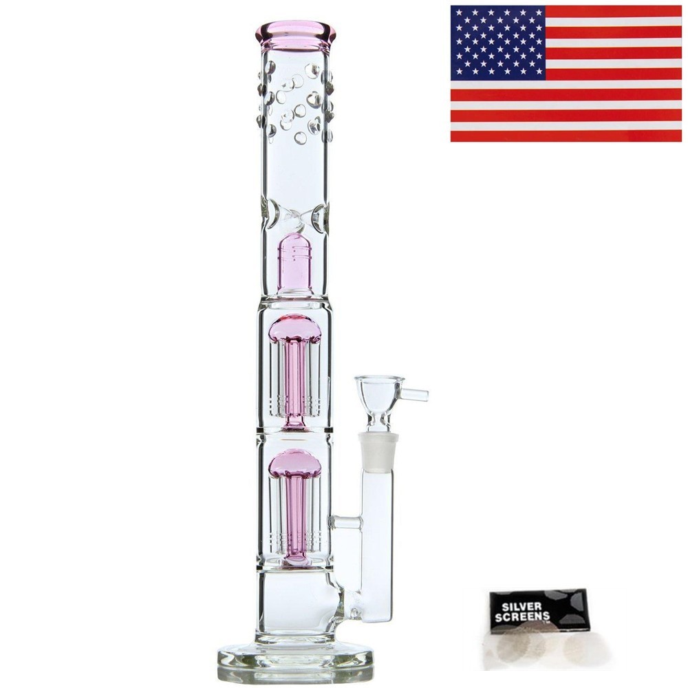 16.5 Glass Bong Glass Water Bongs Bowl Tornado Percolate Pipe Hookahs 18mm Bowl