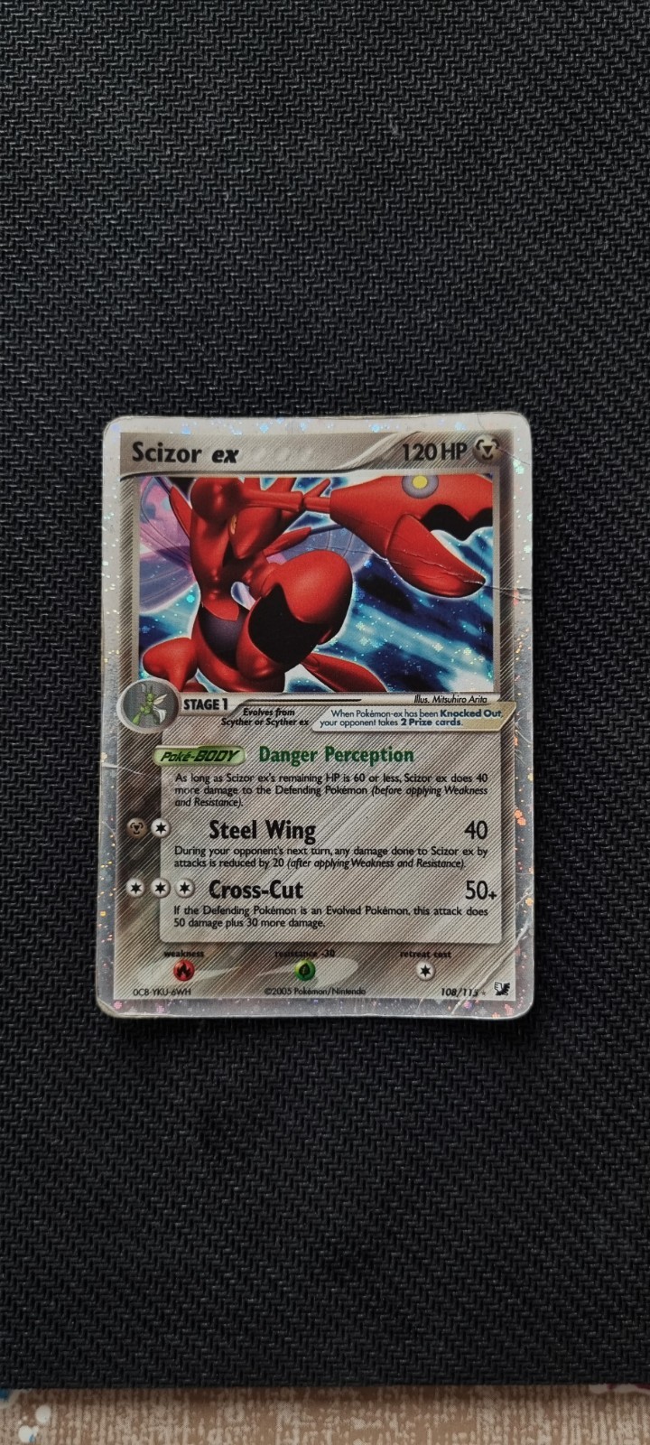 Pokemon Scizor EX Unseen Forces 108/115 Ultra Rare Holo Card DMG