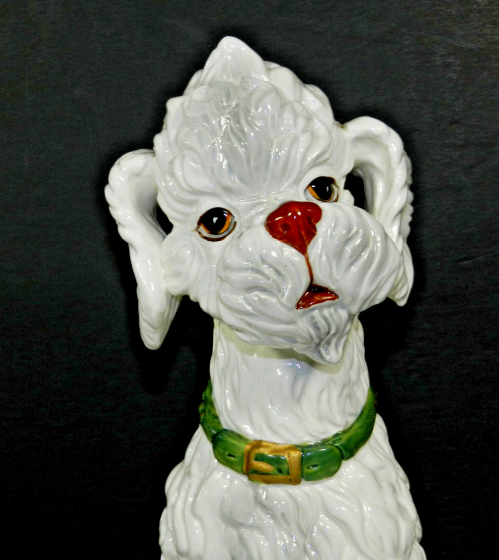 Vintage Mid Century Italian Poodle Dog Figurine Statue 13\