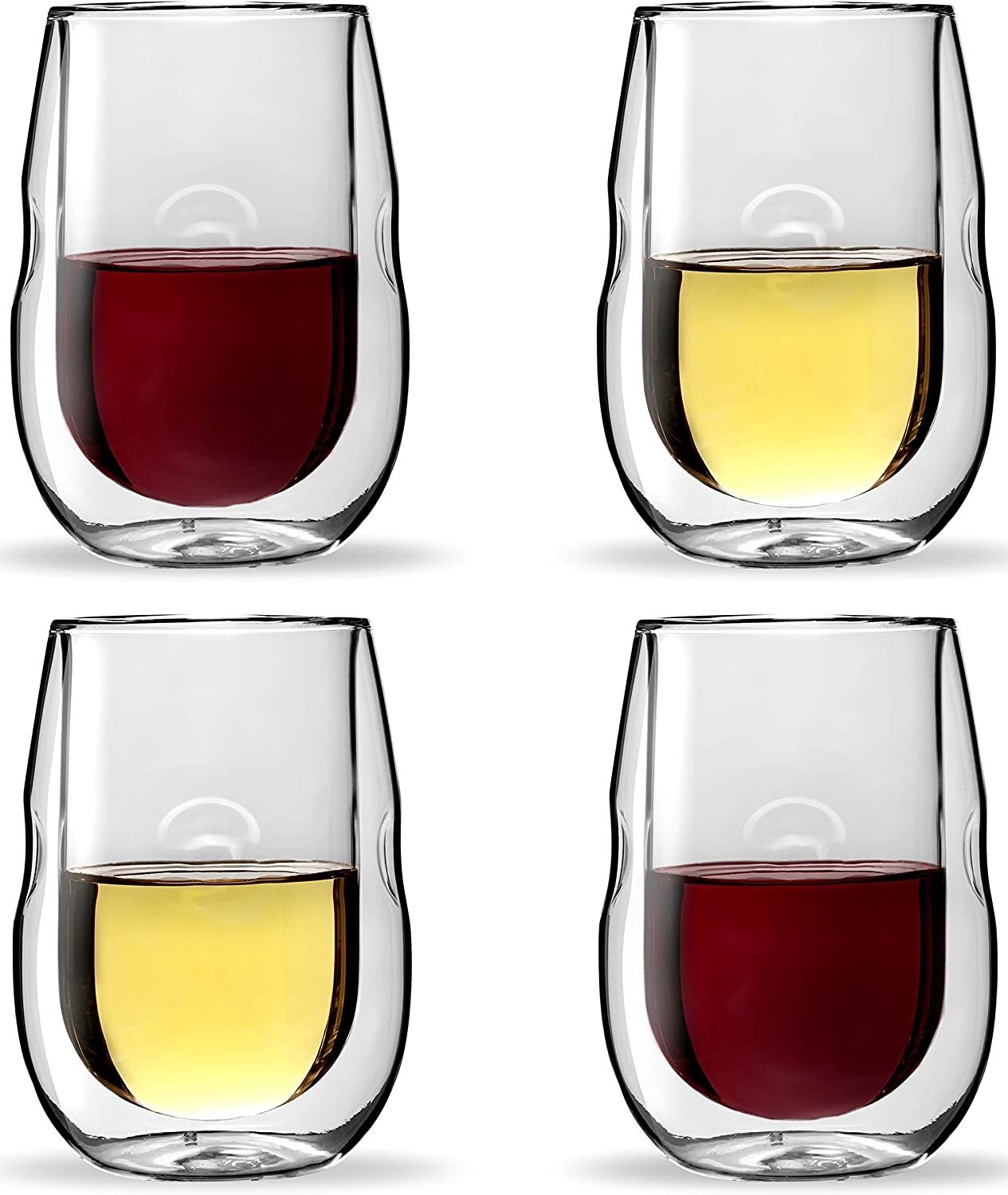 Moderna Artisan Series Double Wall Insulated Wine Glasses, Set of 4 Wine Glasses Moderna Artisan Series Double Wall Insulated Wine Glasses, Set of 4 Wine Glasses