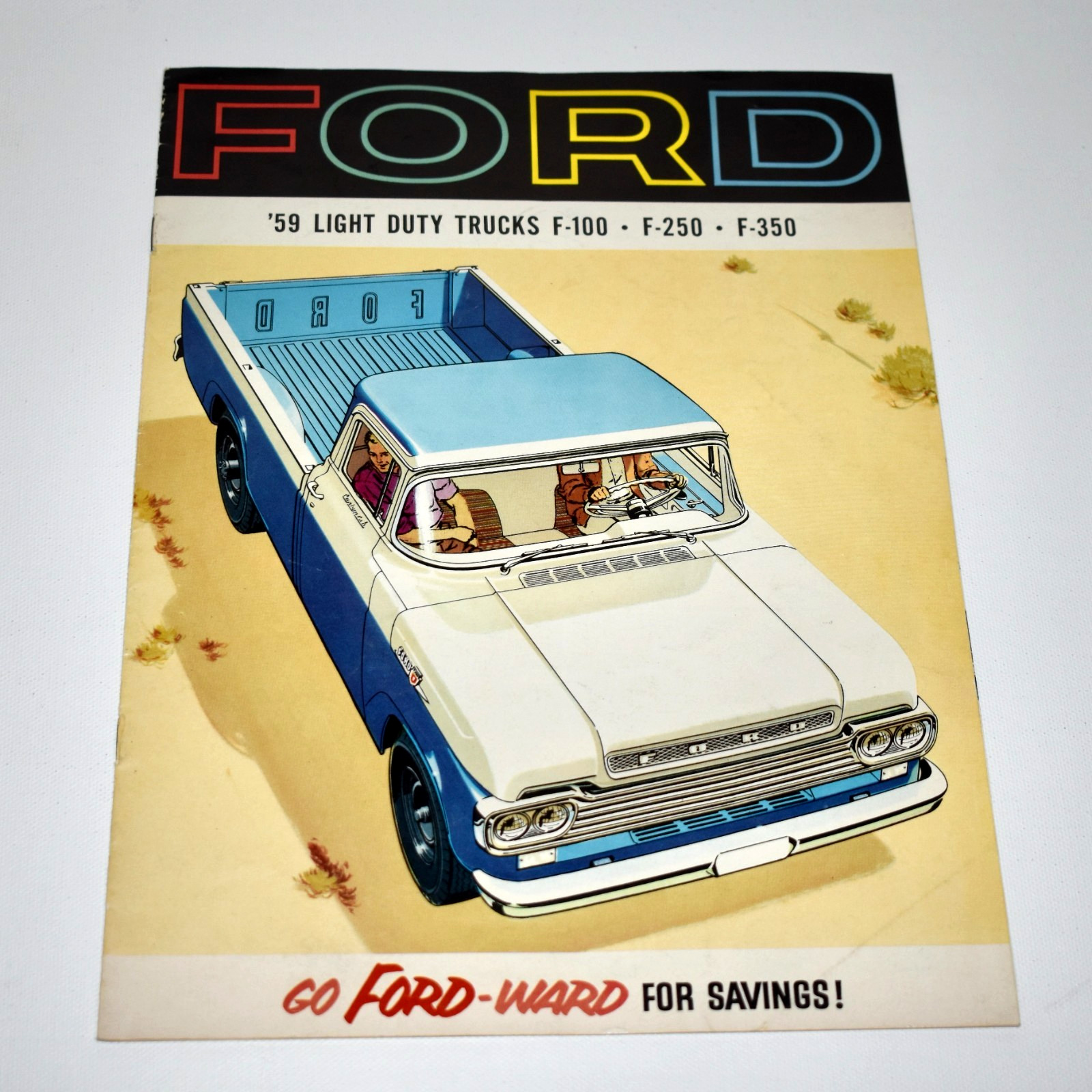 Original Vtg 1959 Ford Truck F100 F250 F350 Sales Brochure Dealer Catalog 12-pp