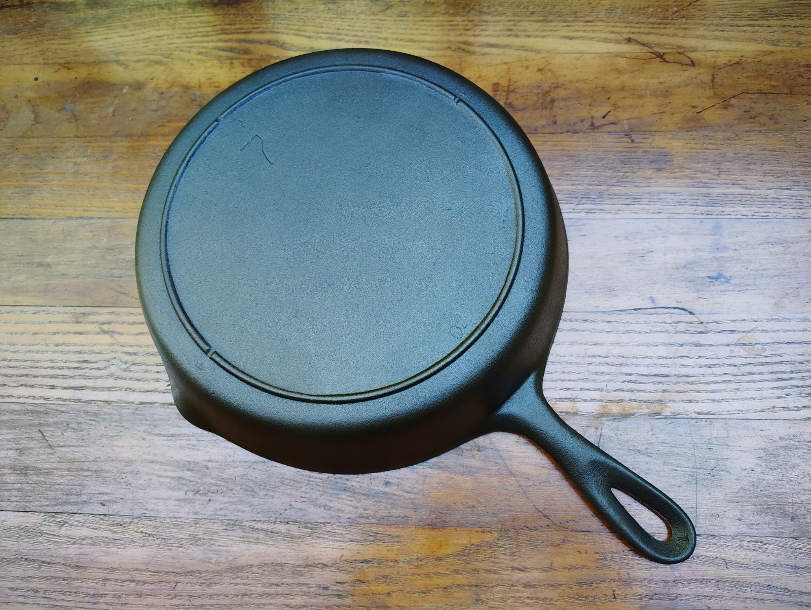 Vintage Lodge No.7 Cast Iron Skillet Three Notch