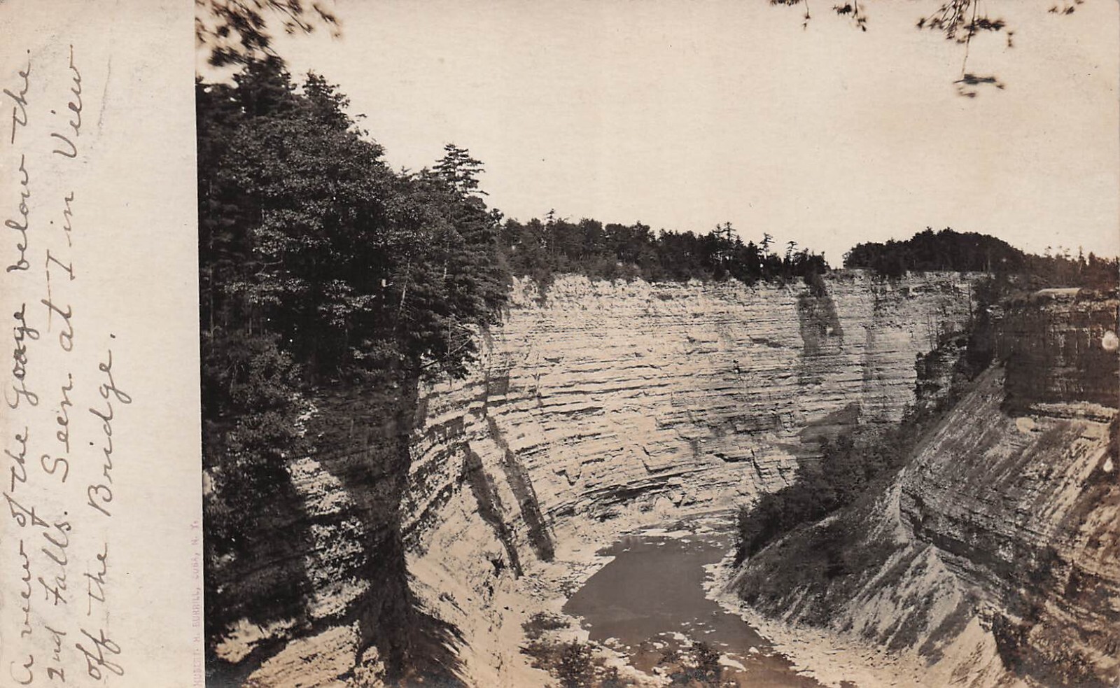 RPPC Letchworth Park Upstate New York Portage sulphur springs Photo Postcard H28