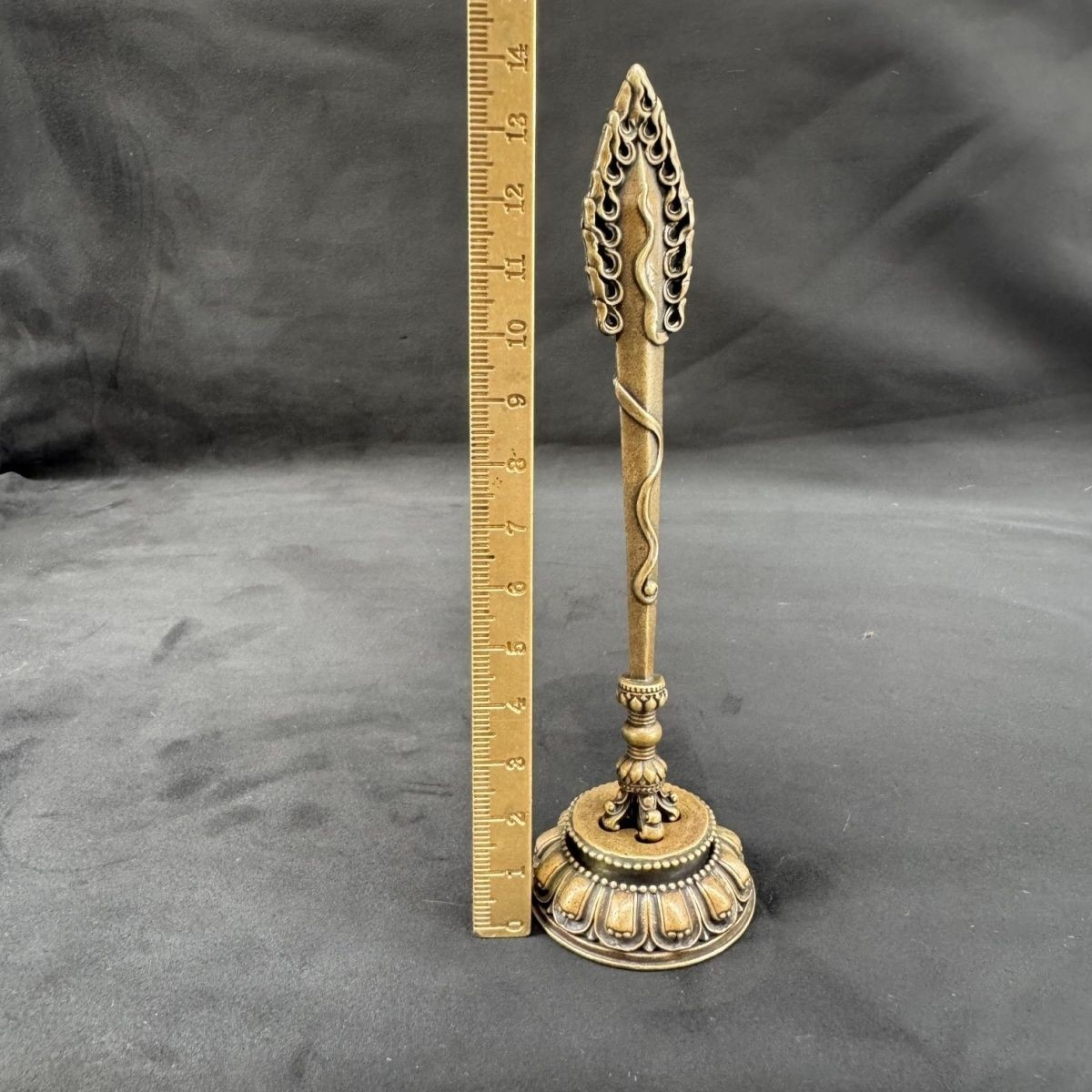 Tibetan Copper Nepalese Wisdom Sword Manjushri Amulet Vajra Statue Desktop Decor