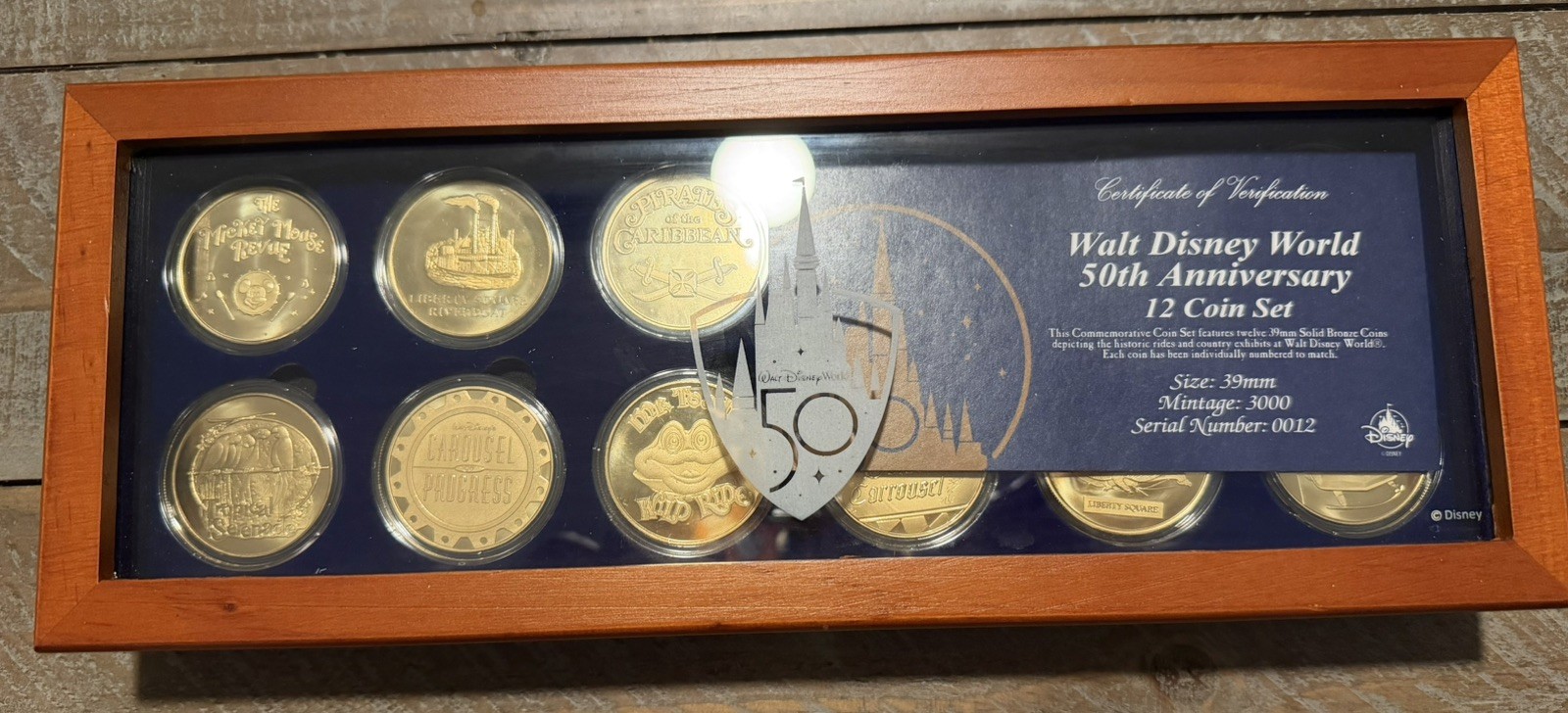 NEW 2021 Walt Disney World 50th Anniversary Commemorative 12 Coin Set 12/3000