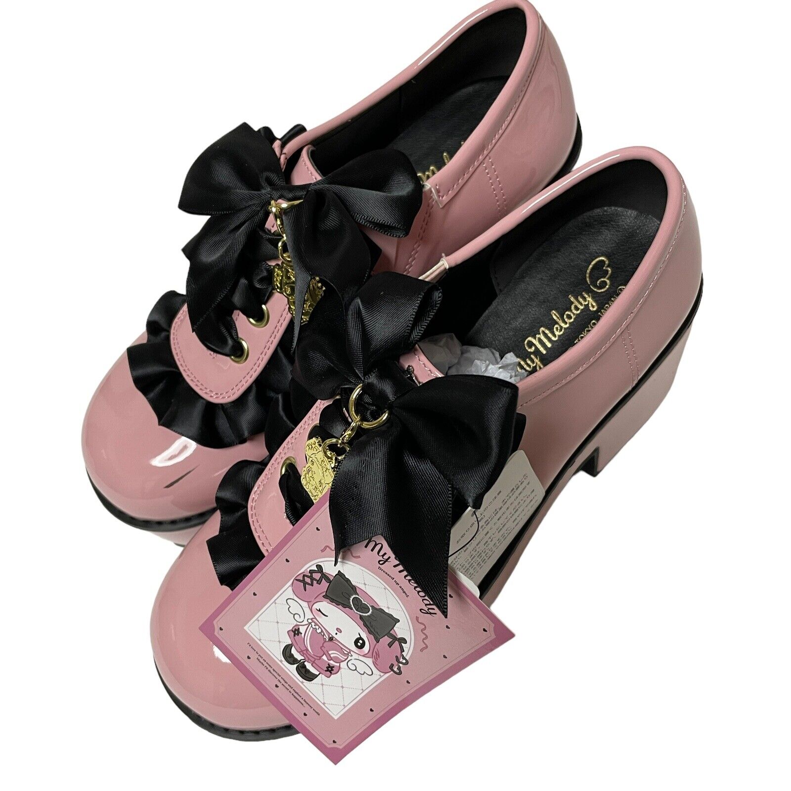 Omekashi Angel Series sanrio My melody Melokuro  Midnight Platform shoes