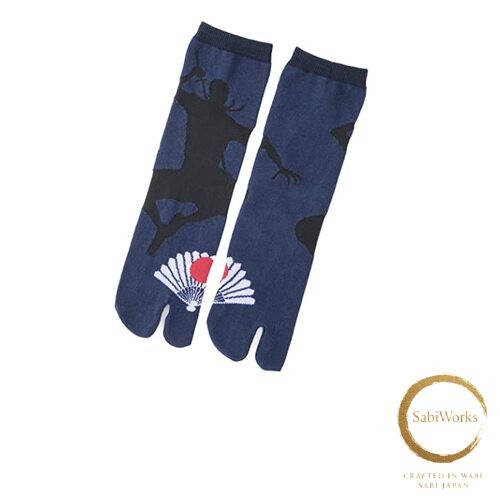 New Noren Tabi Socks for Men and Women Japanorama/Ninja Navy Two-Toe Tabi Socks