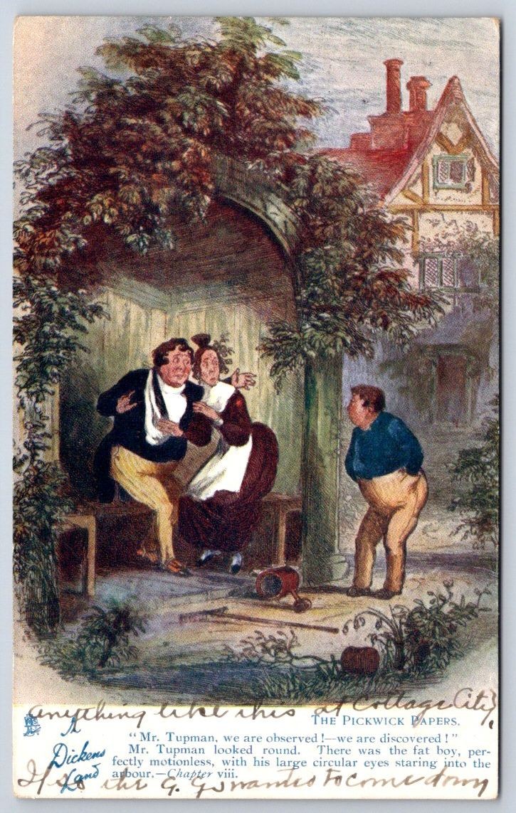 Warren Antique Charles Dickens Pickwick Papers Fat Boy Illustration 1905