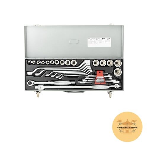 TONE Combination Tool Set K20 1/2in Drive 33pcs Silver Japan