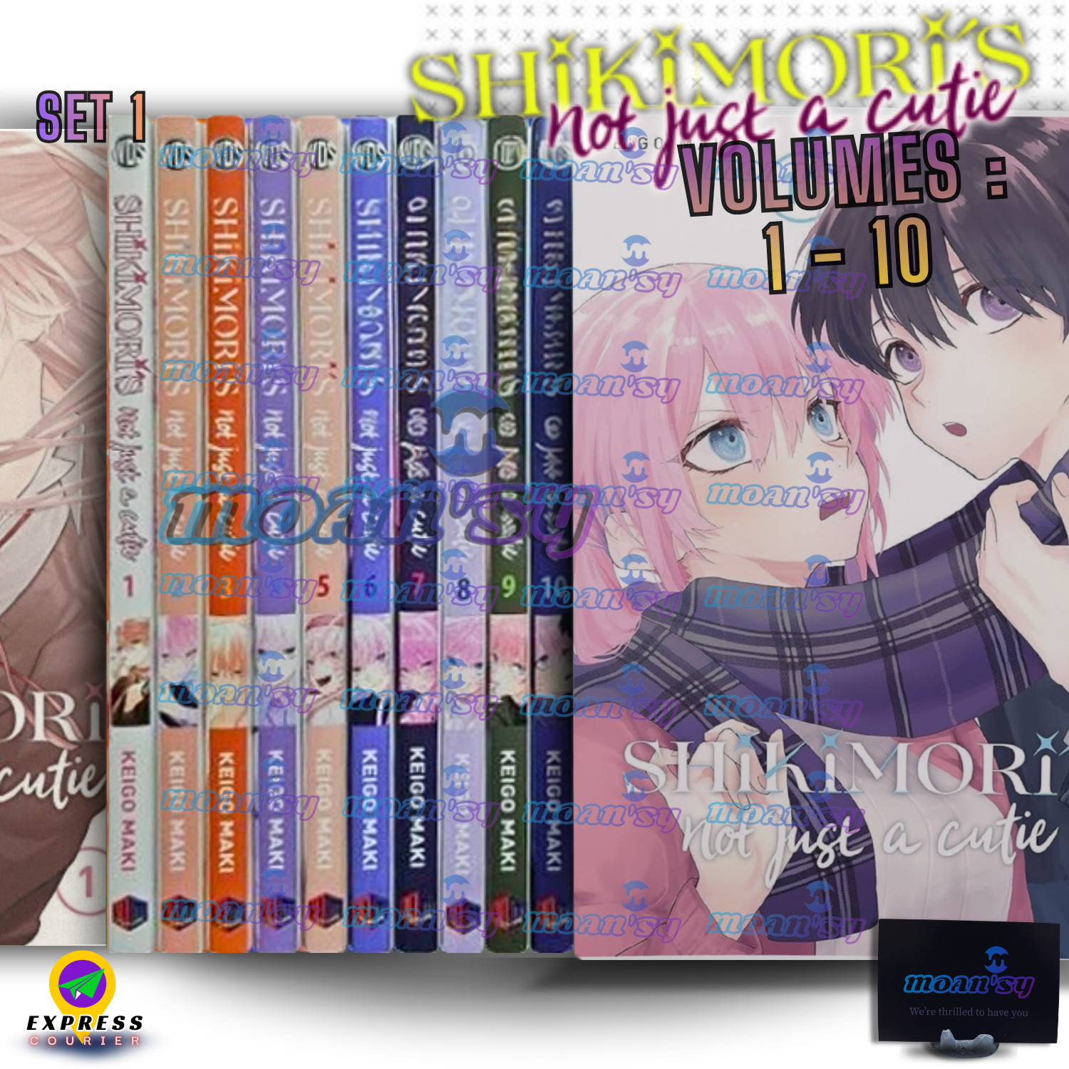 Shikimori's Not Just a Cutie Manga Vol 1-10 English Full Set Comic Books Romance