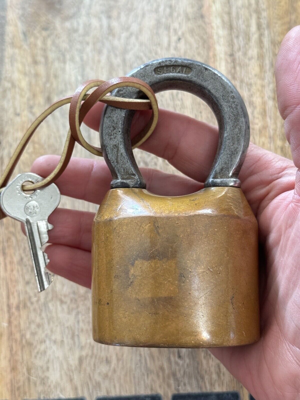Vintage Antique Segal Padlock With Key Lock
