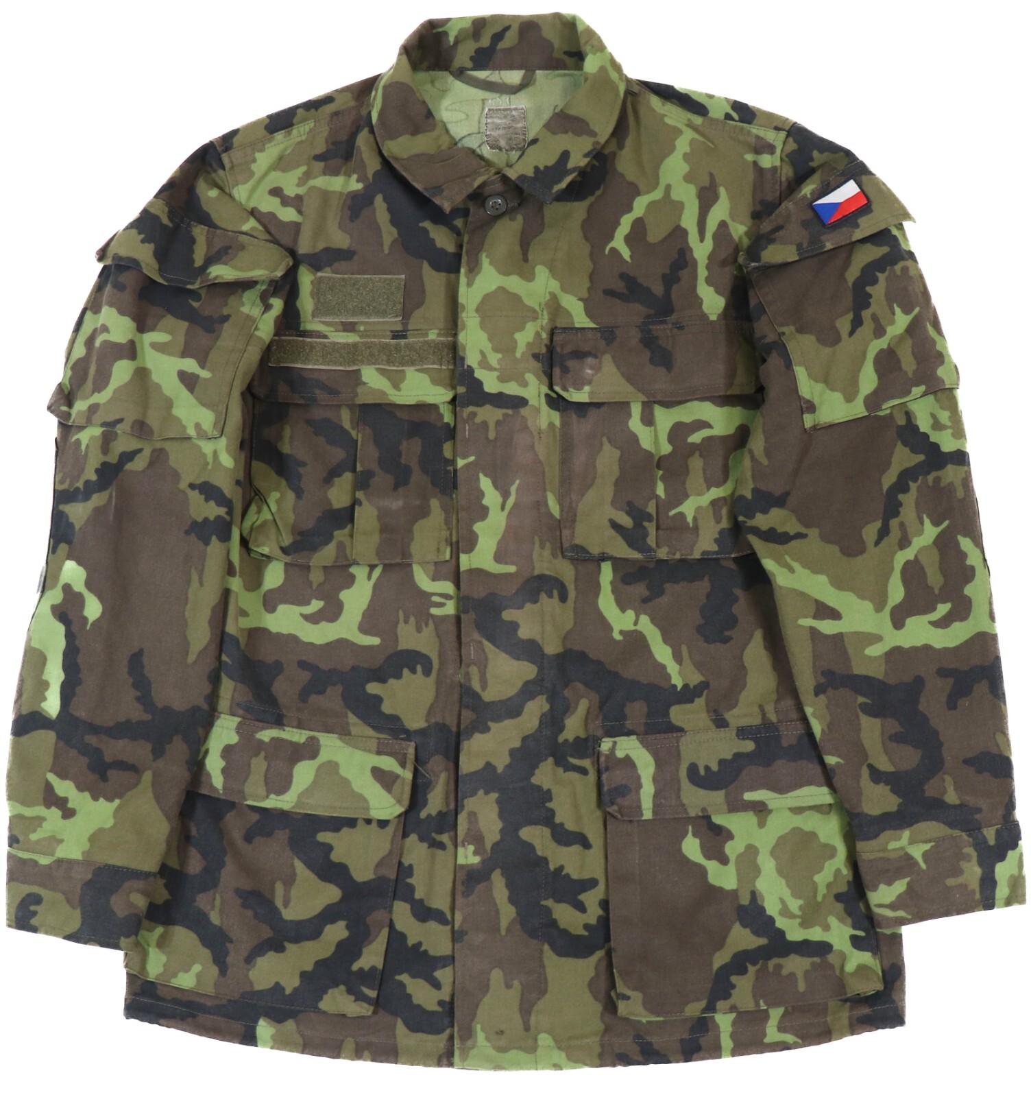 Large - Czech Army M95 Woodland Camo Combat Field Jacket Military Uniform Parka