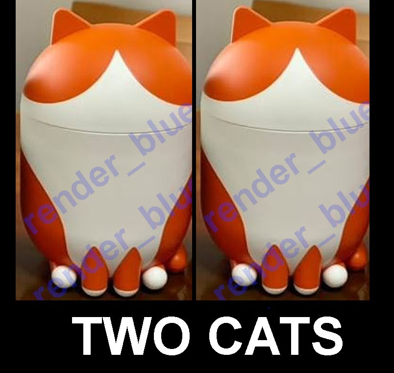 TWO BRAND NEW IKEA GREJSIMOJS CUTE ORANGE WHITE CAT SHAPED PLASTIC CONTAINERS😺