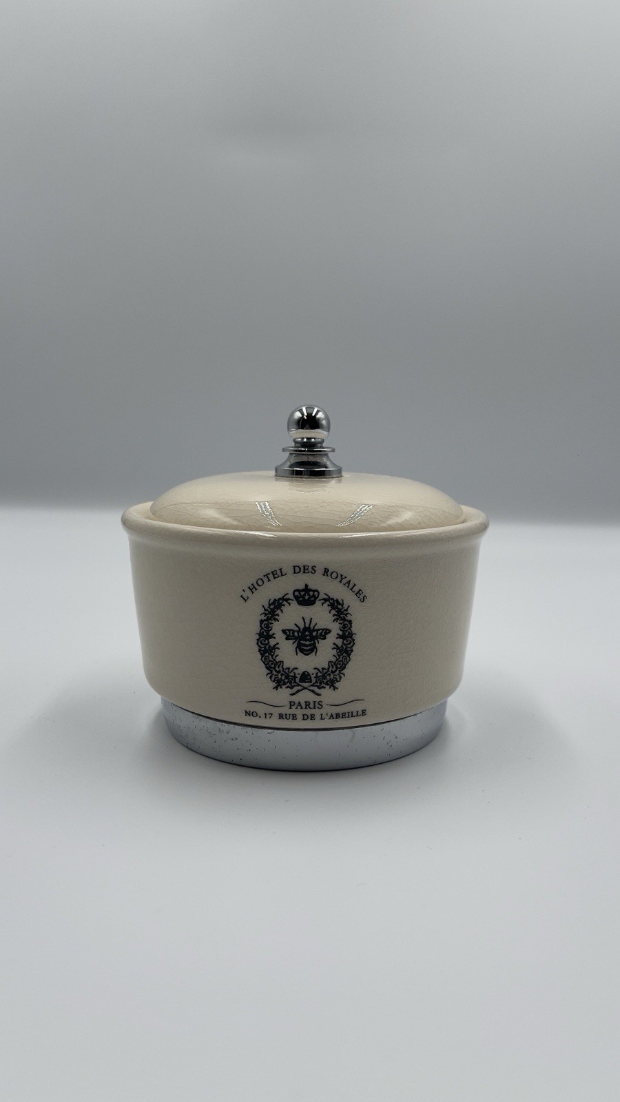 L\'Hotel Des Royales Paris No 17 Rue De L\'Abeille Trinket Bowl With Lid Vintage