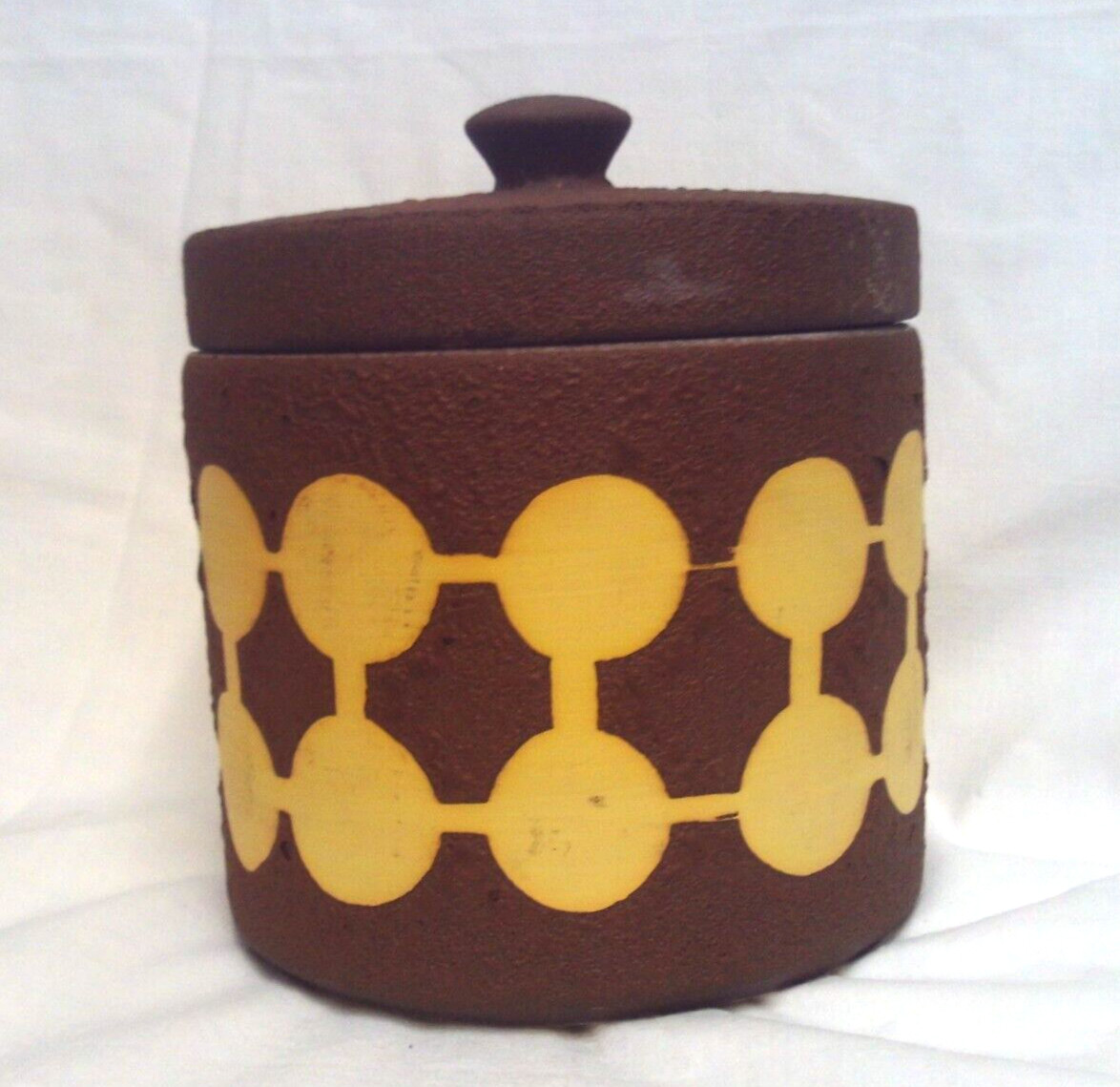 Vintage MCM Modern Dümler & Breiden Keramik Germany Fat Lava Dots Humidor Jar