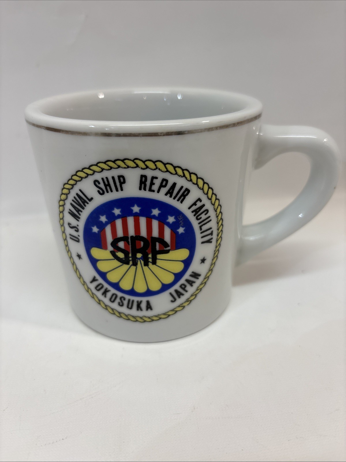 Militaria~SRF~Mug~U.S. NAVAL SHIP REPAIR FACILITY~Japan~RMC~Collectible