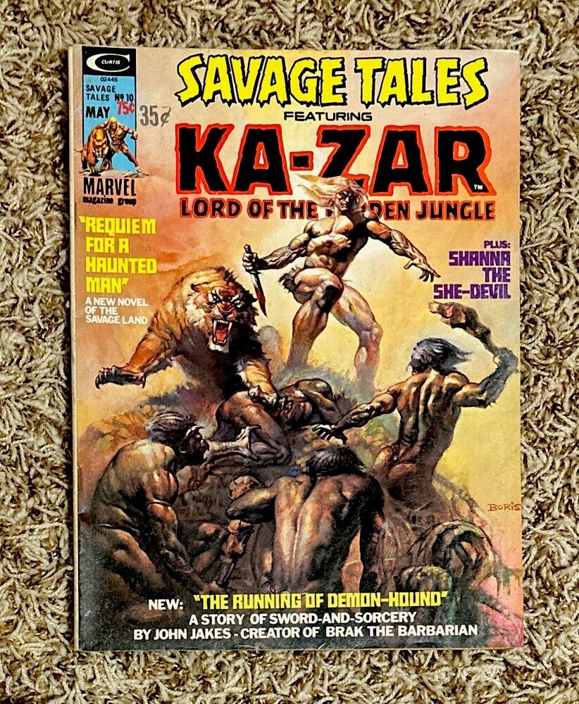 Savage Tales #8 * original Ka-Zar story Gerry Conway 1971 Marvel magazine * 1975