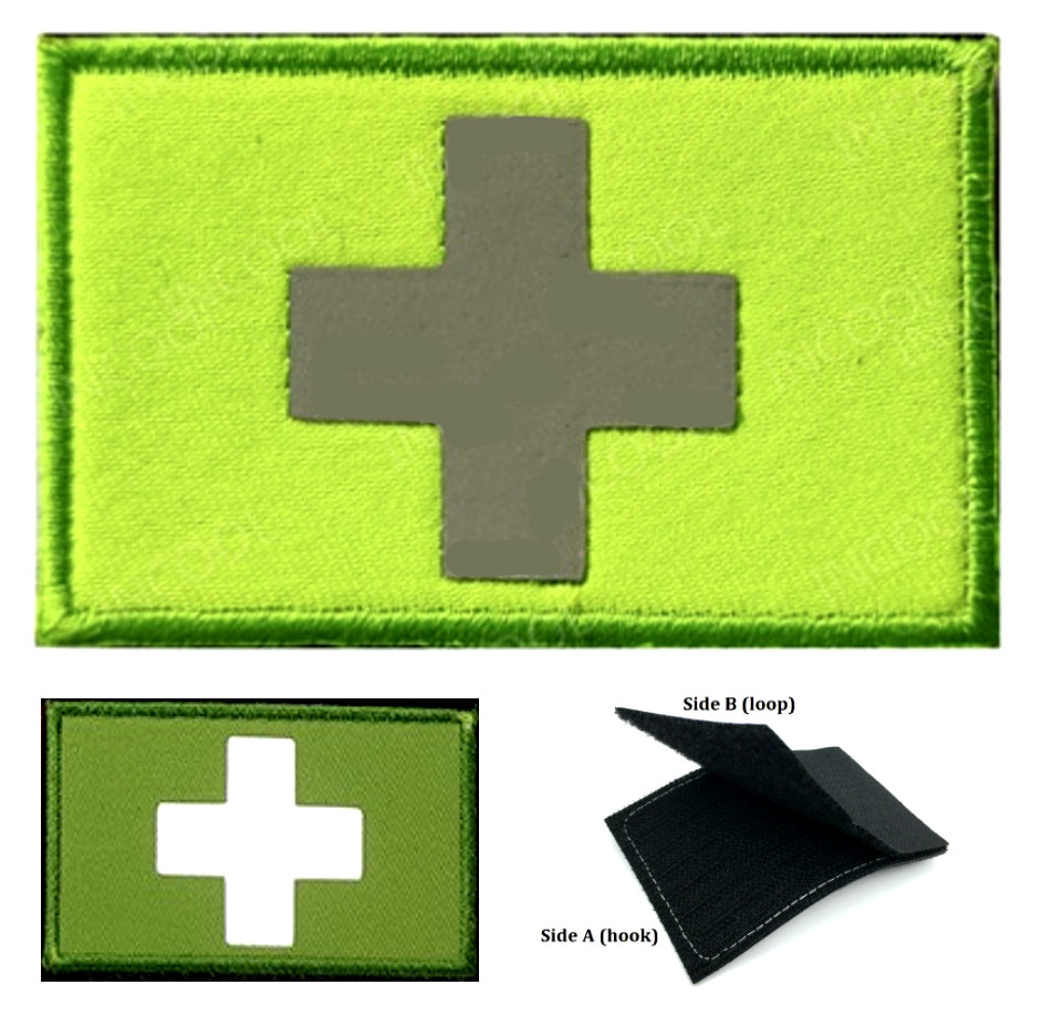 Hi-Vis Reflective Medic Patch official VELCRO® Badge EMT A&E First Aid Paramedic