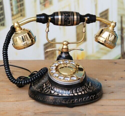 Vintage Antique Nautical Brass Rotary Dial Working Beautiful Telephone new item