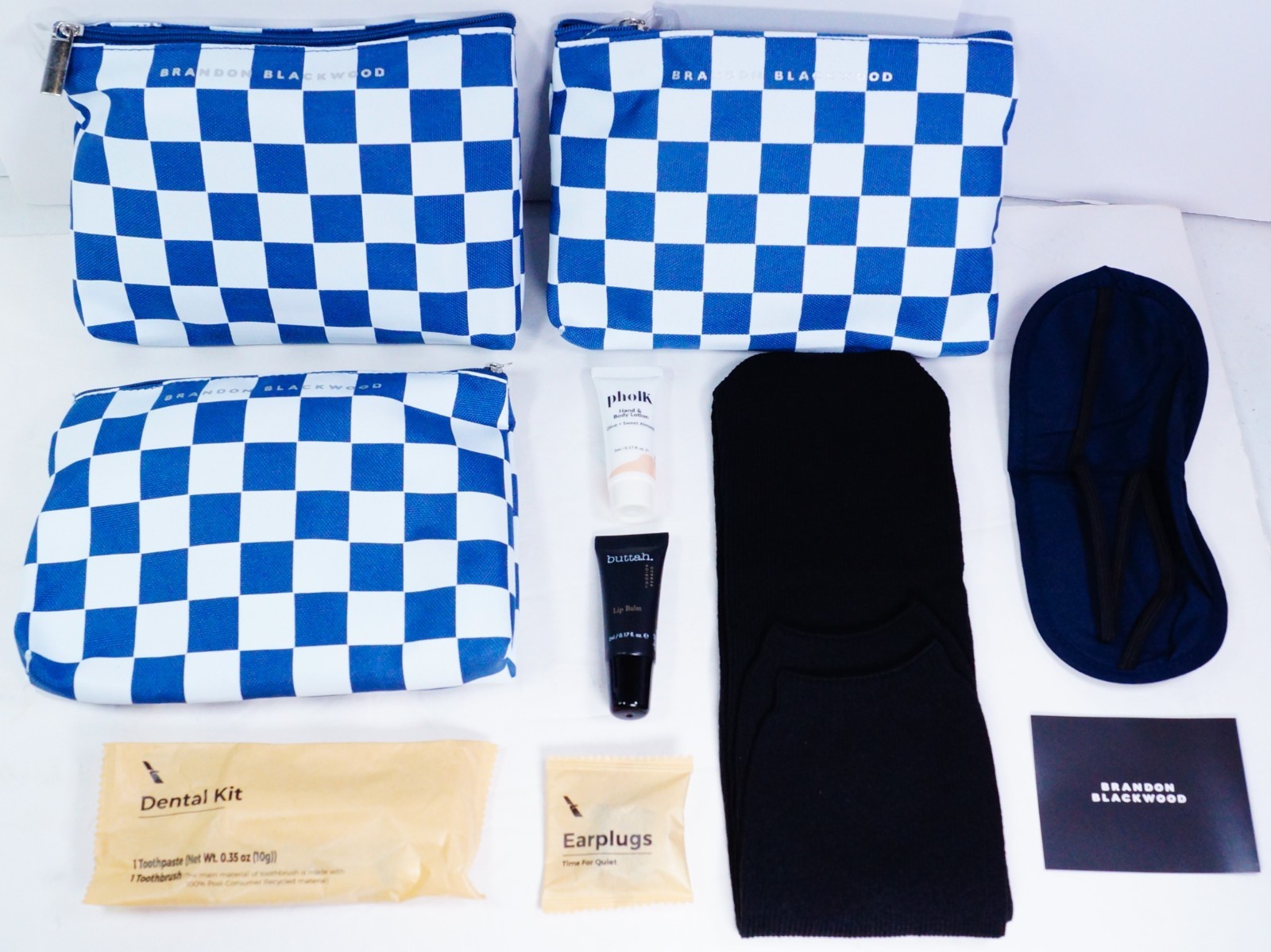 🔴3 American Airlines Premium Economy Brandon Blackwood Amenity Kit Bag New 🔴
