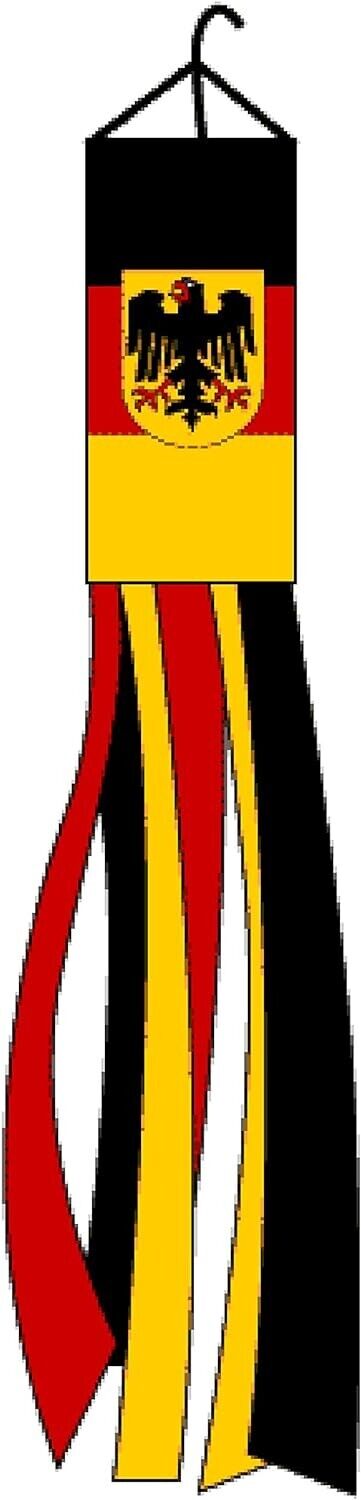 1 pc Yard Party Decor GERMANY Wind Sock with CREST and in german flag colors