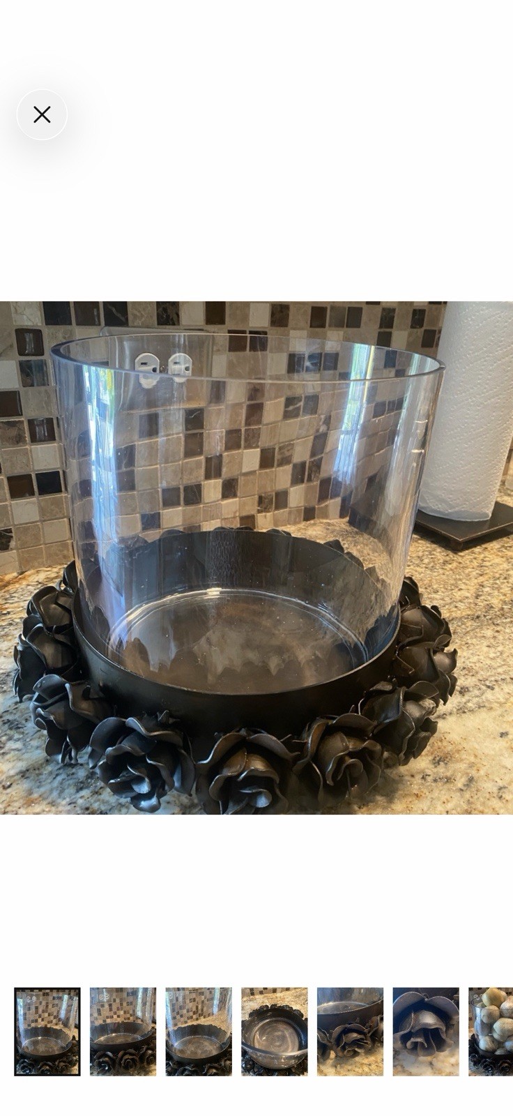 Beautiful Metal Glass Candle Holder Jan Barbogolio Inspired Home Decor