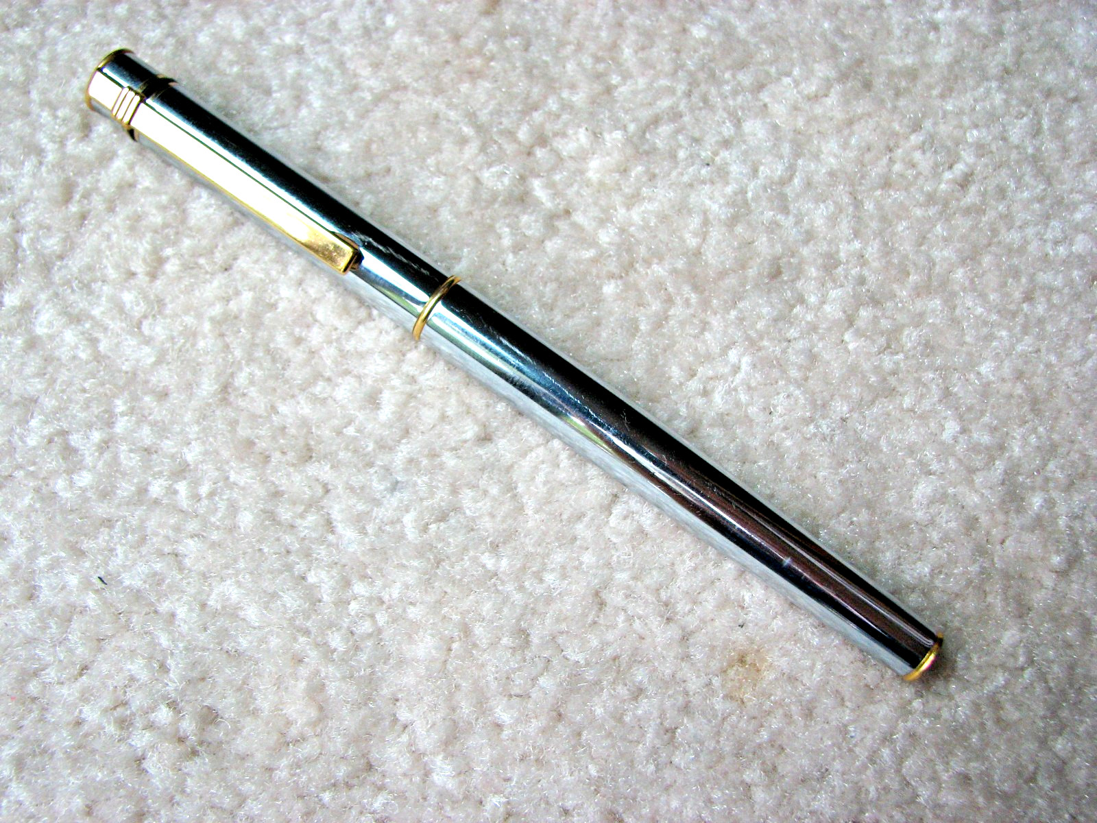 Vintage Diplomat W. Germany Ballpoint Pen Silver/Gold Tone