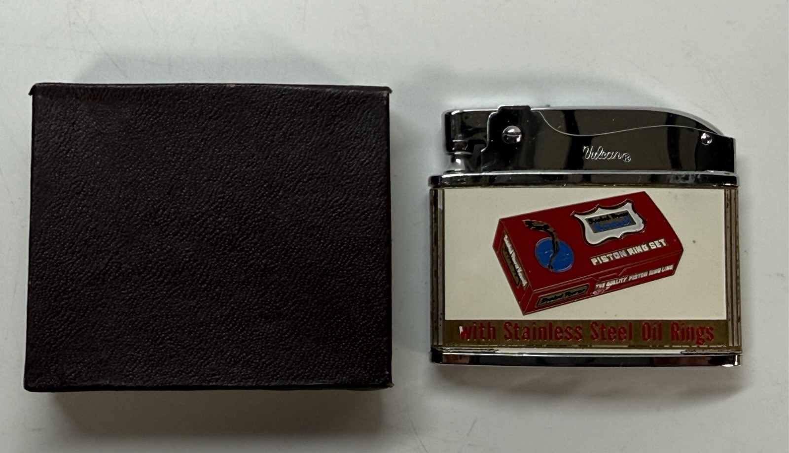 New Vintage Vulcan Sealed Power Kromex Piston Ring Lighter Japan w/ Box