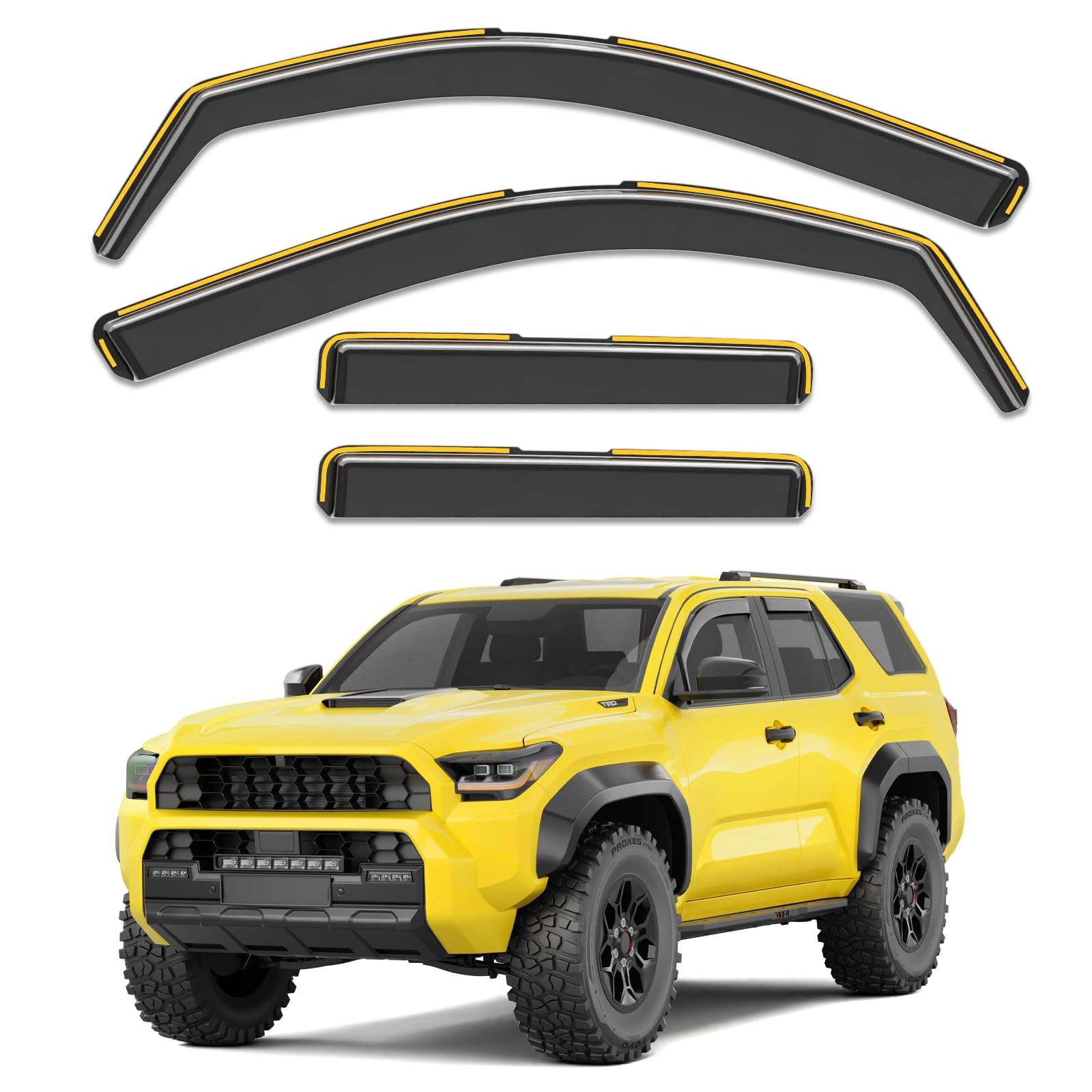 in-Channel Window Visors Rain Guards for Toyota 4Runner 2025 2026