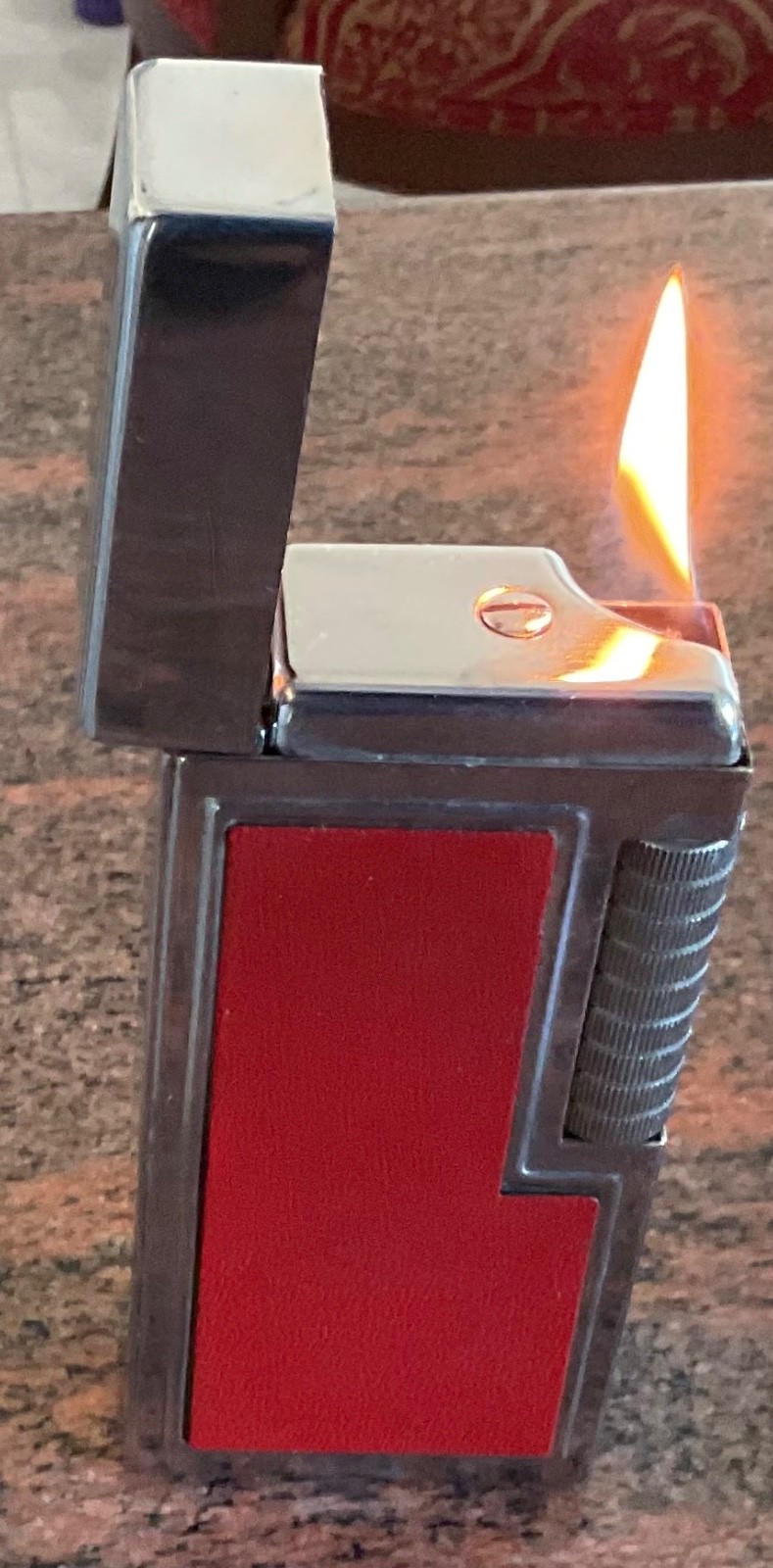 Vintage Giant Petrol Table Lighter / Serviced / Japan / Rare.