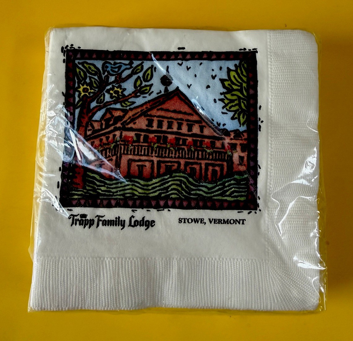 Original Sealed Package of Trapp Family Lodge Souvenir Napkins
