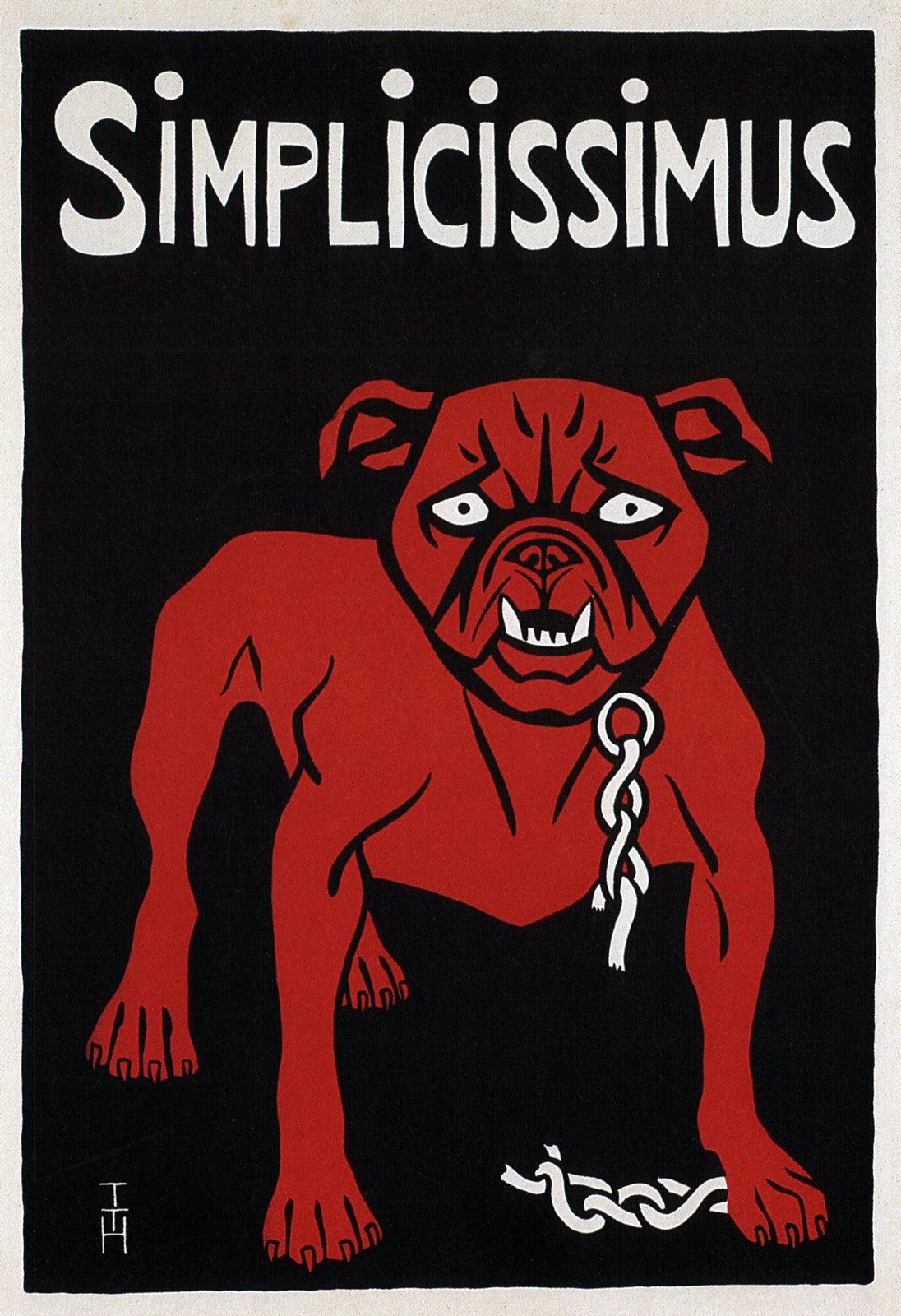 Simplicissimus Art Print Poster - Vintage Bulldog Design 🐕 - 24x36”